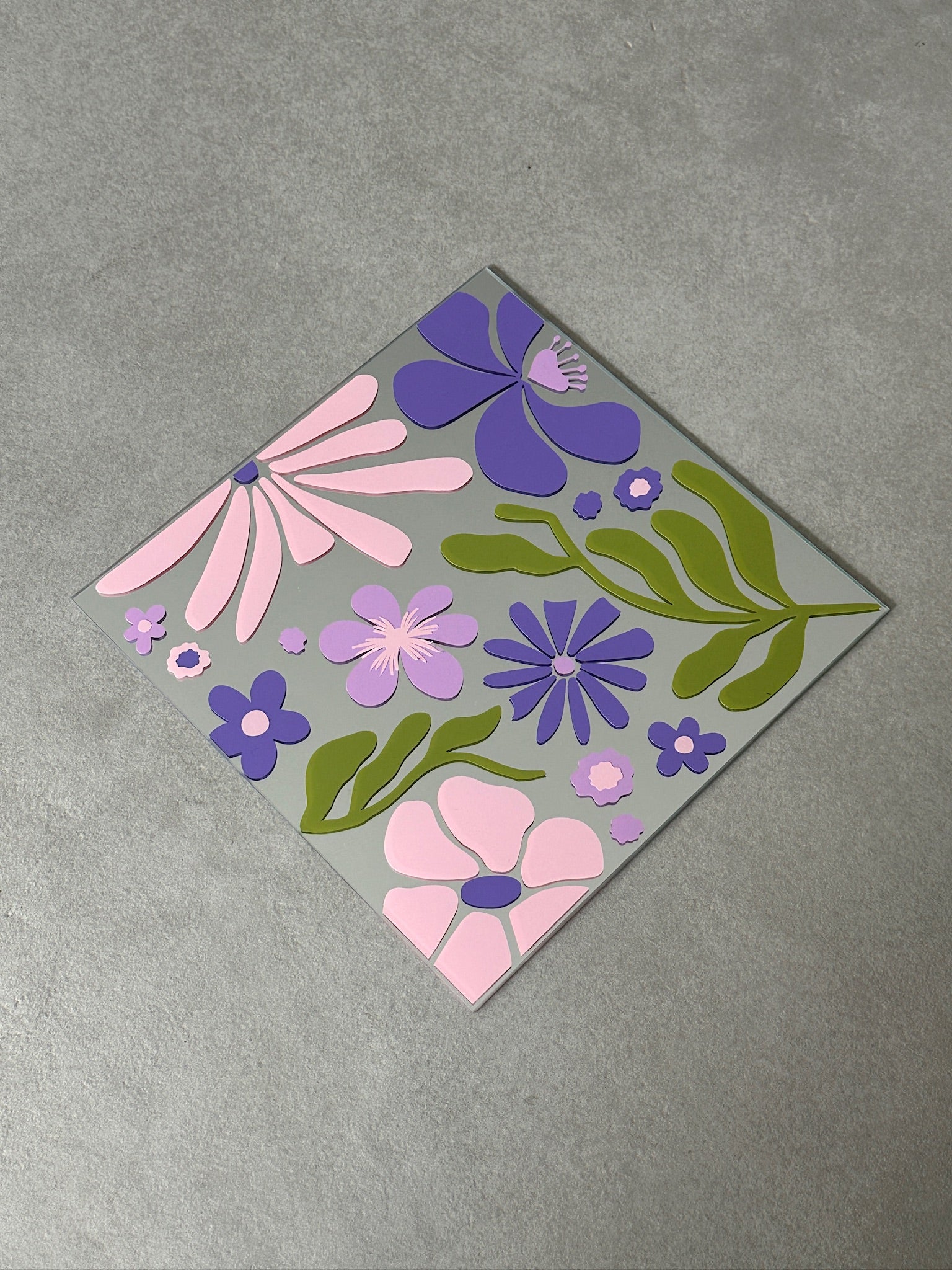 PRE-ORDER DIY Flower garden pink purple - only mirror