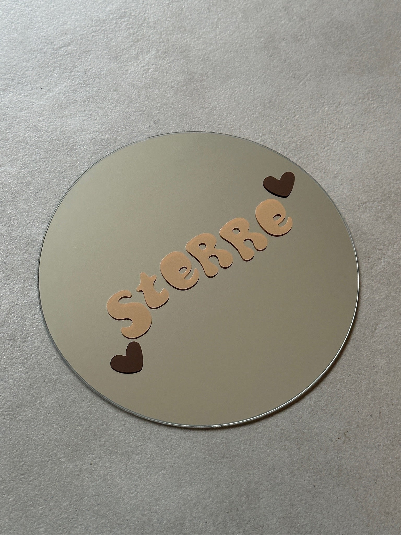 Custom name hearts mirror