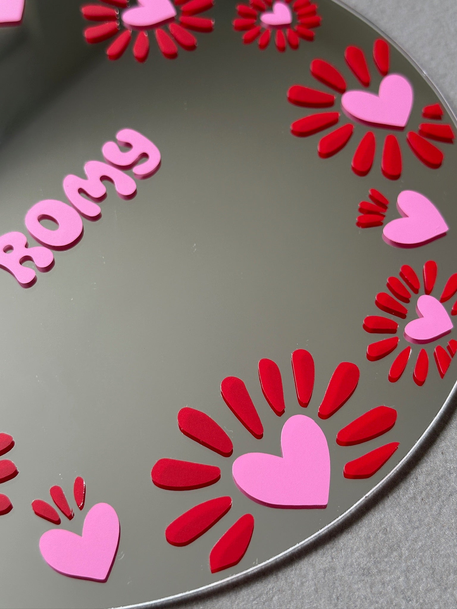 Custom sunheart mirror red pink