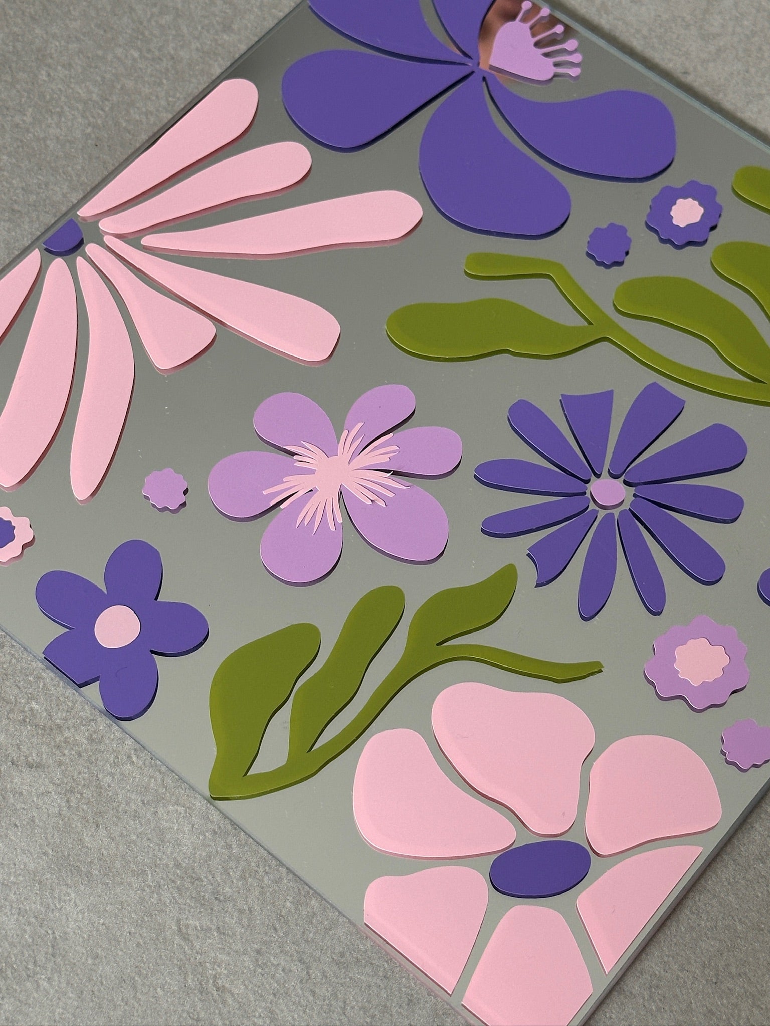PRE-ORDER DIY Flower garden pink purple - only mirror