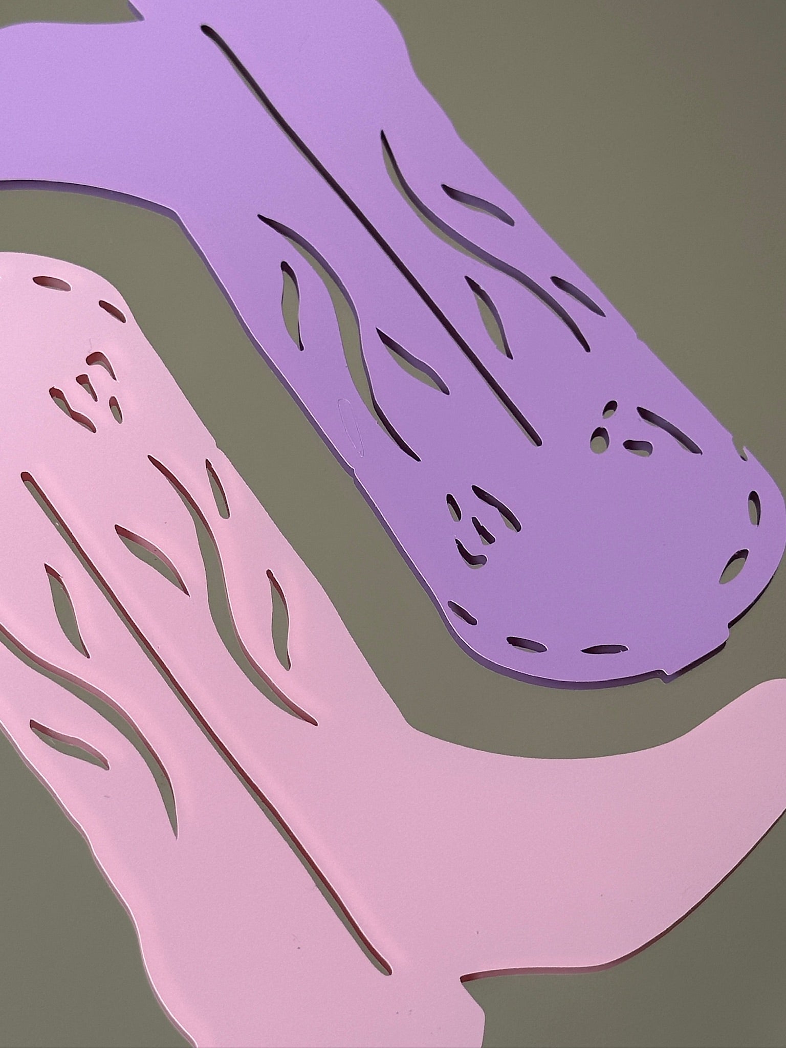 Cowboy boots mirror babypink lila round