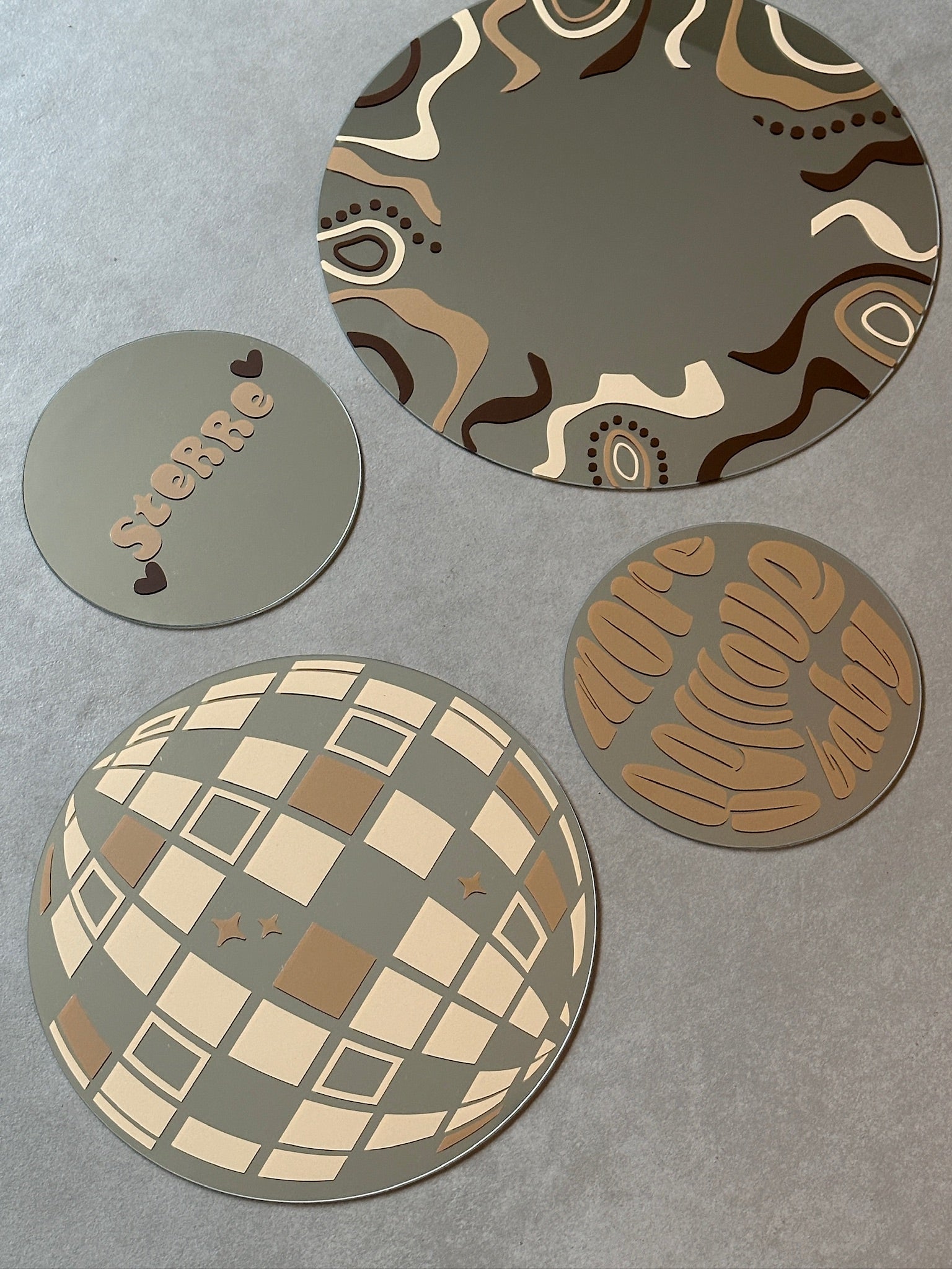 Discoball mirror sand caramel