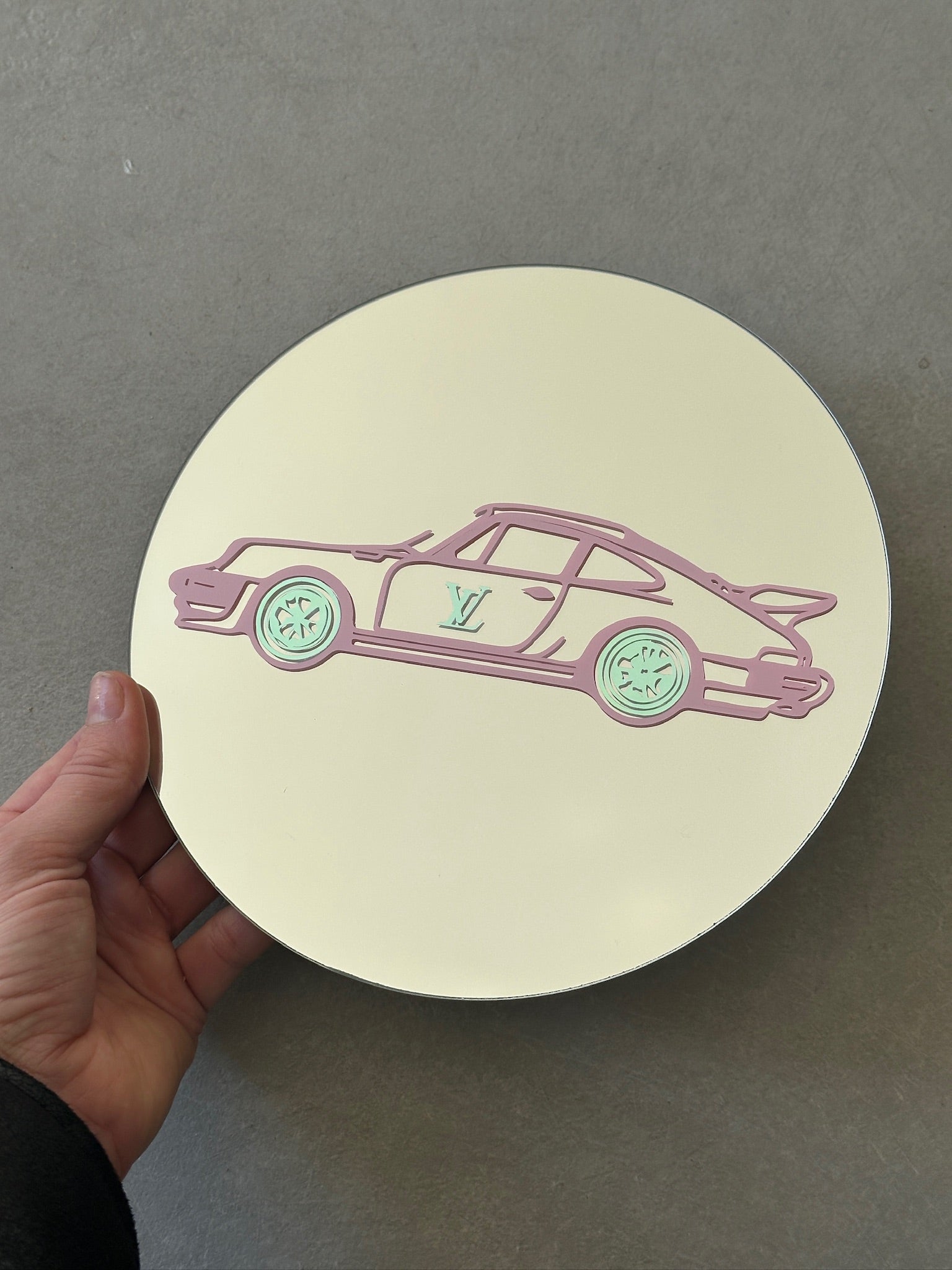Design car babypink holo
