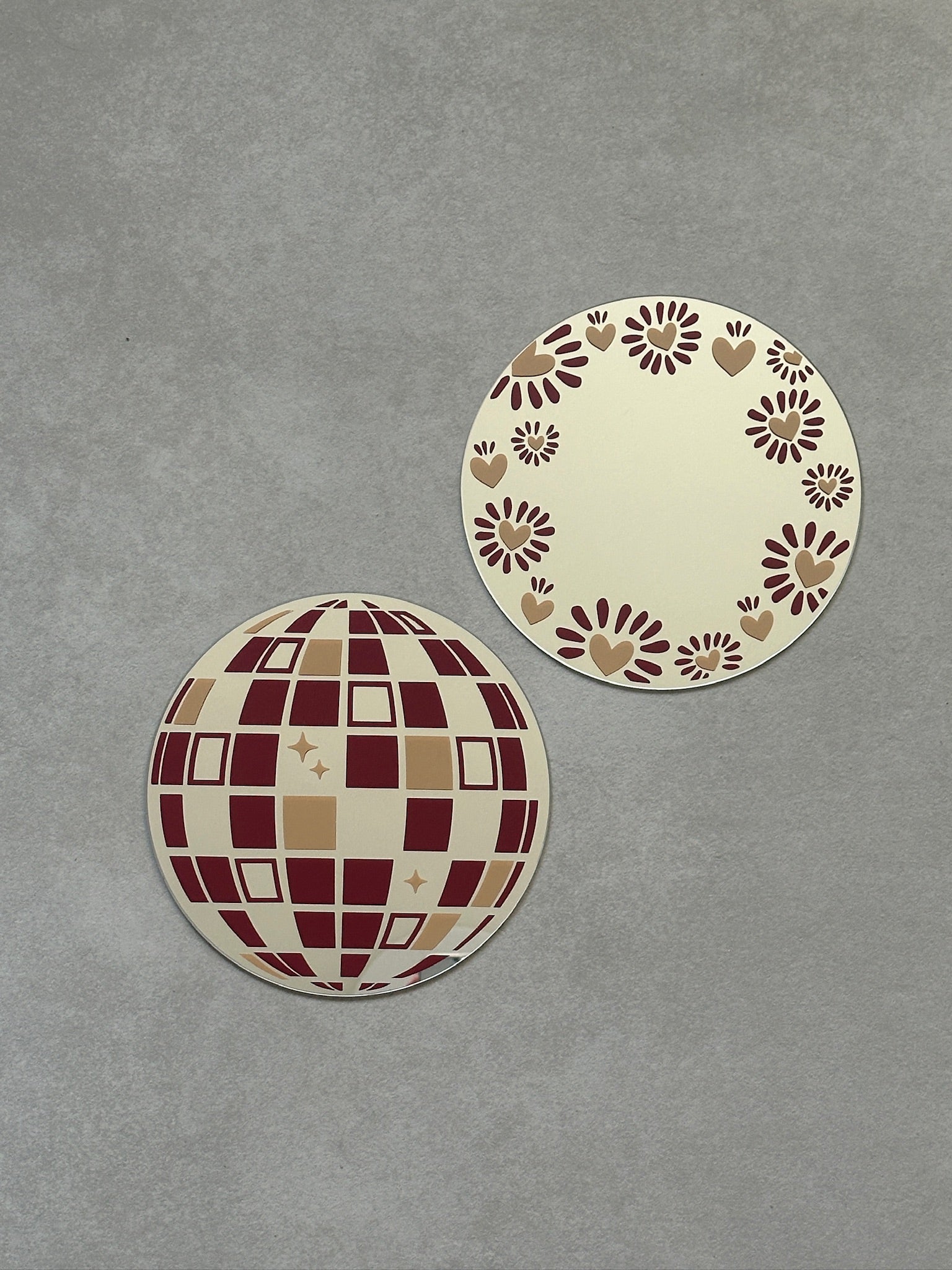 Sunheart mirror burgundy caramel