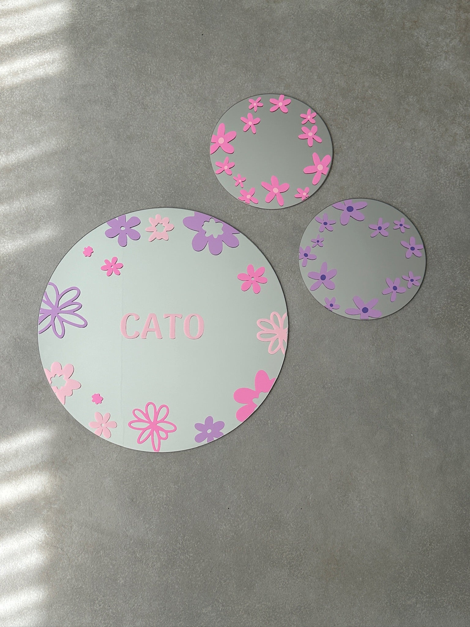 Custom flower mirror multicolor