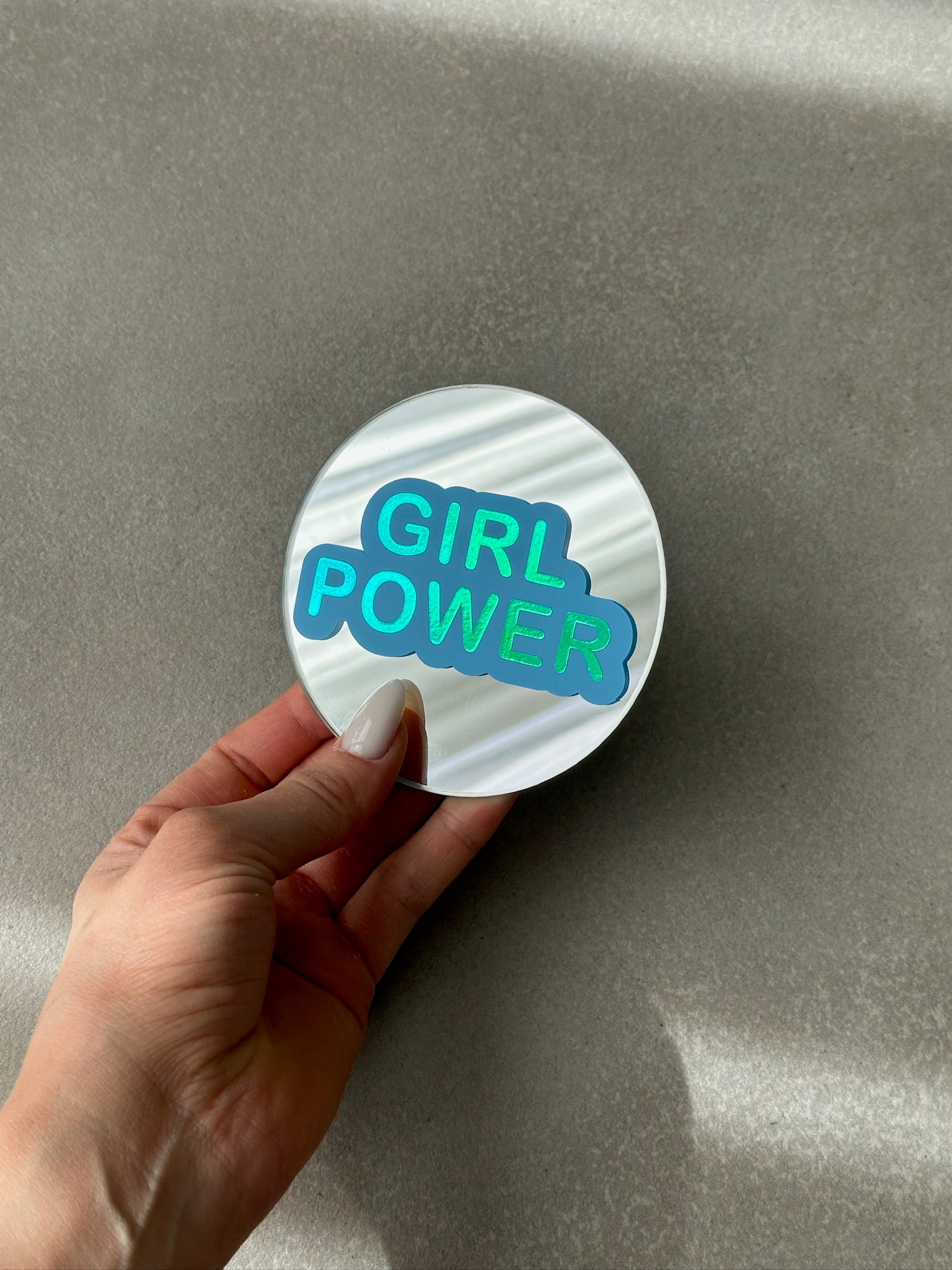 Girlpower dark blue mirror