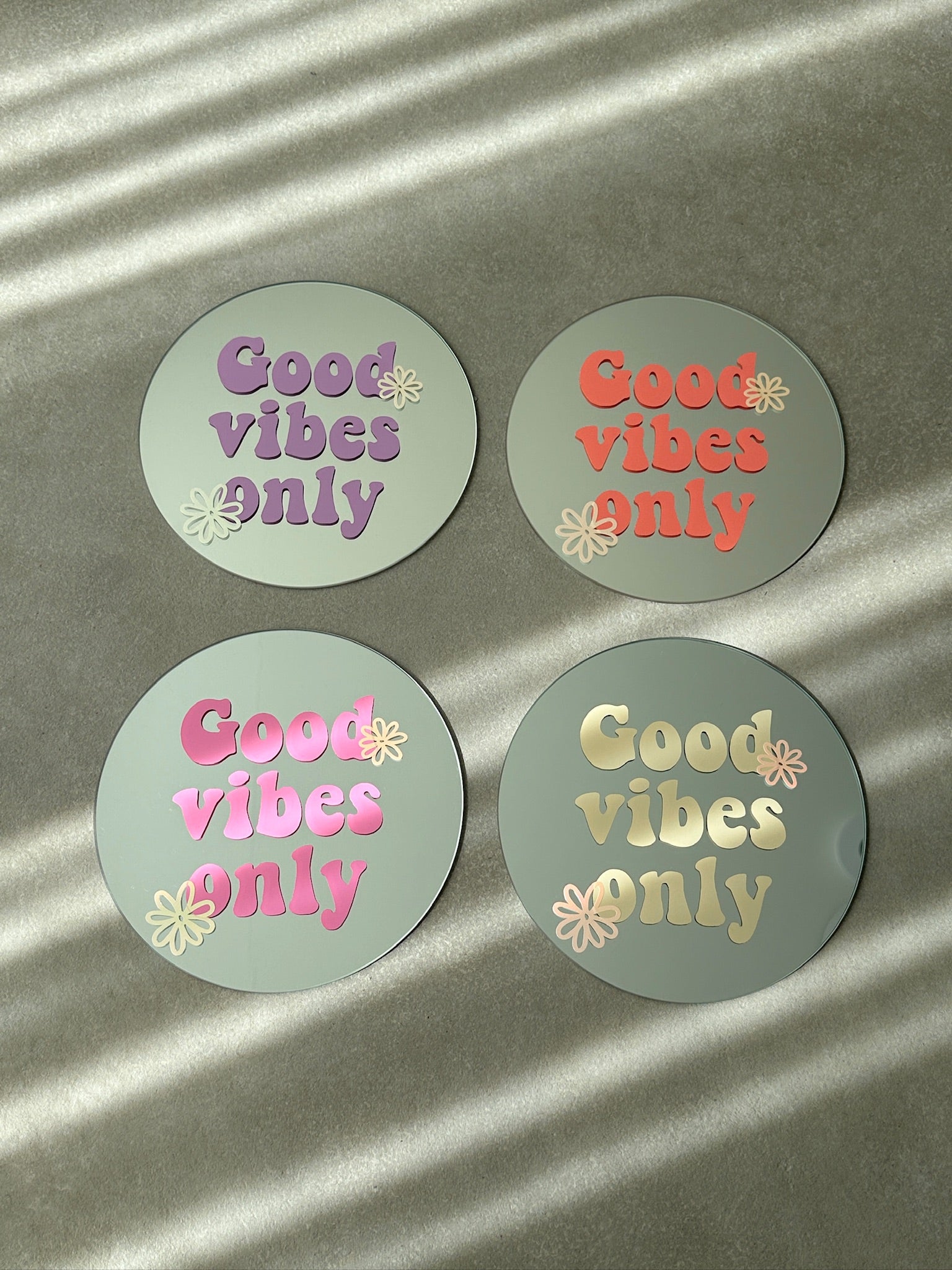 Good vibes only mirror sand