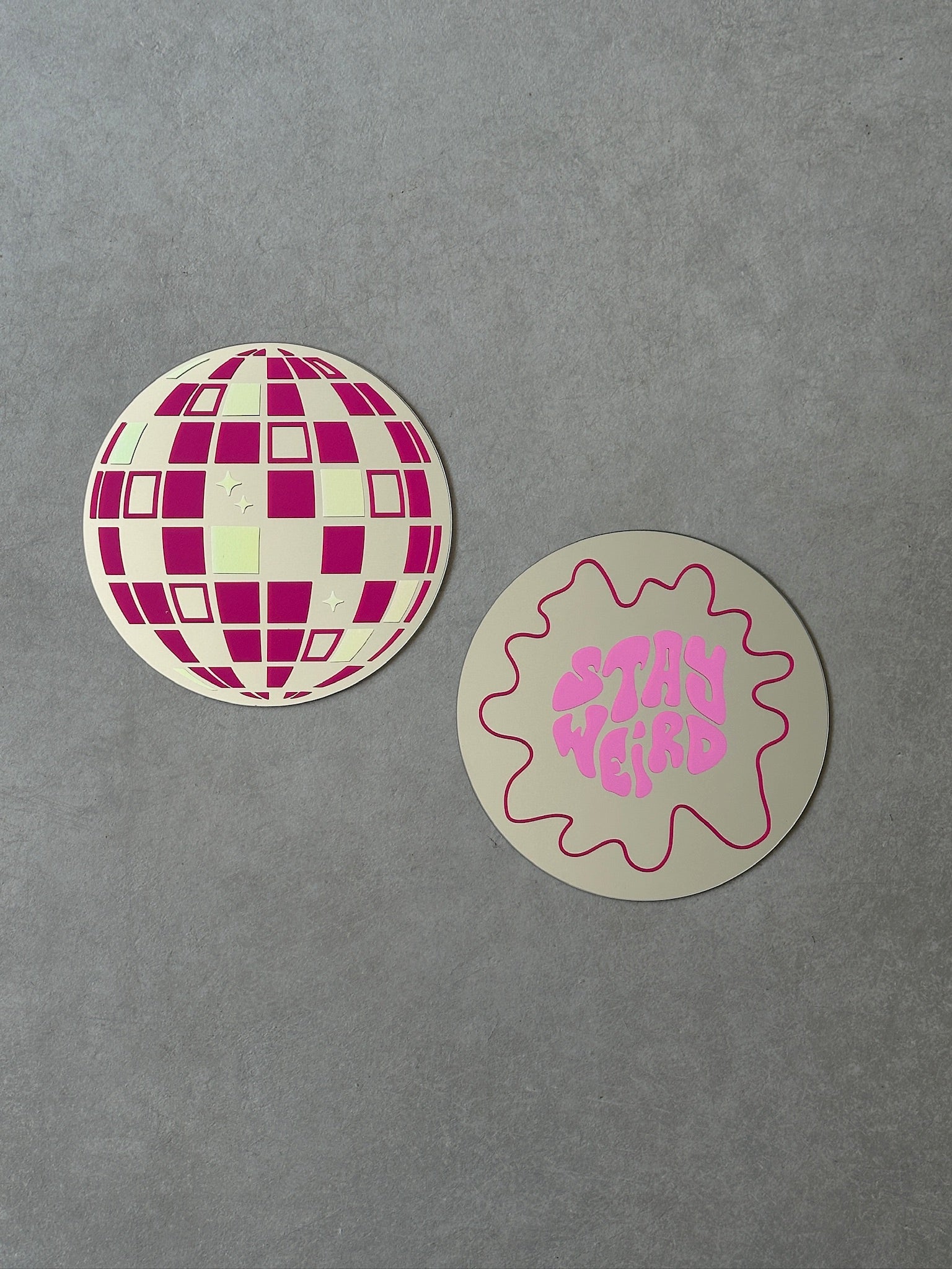 Discoball mirror fucsia