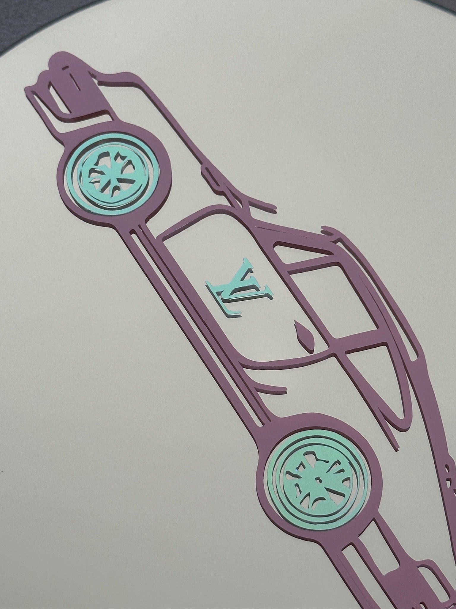Design car babypink holo