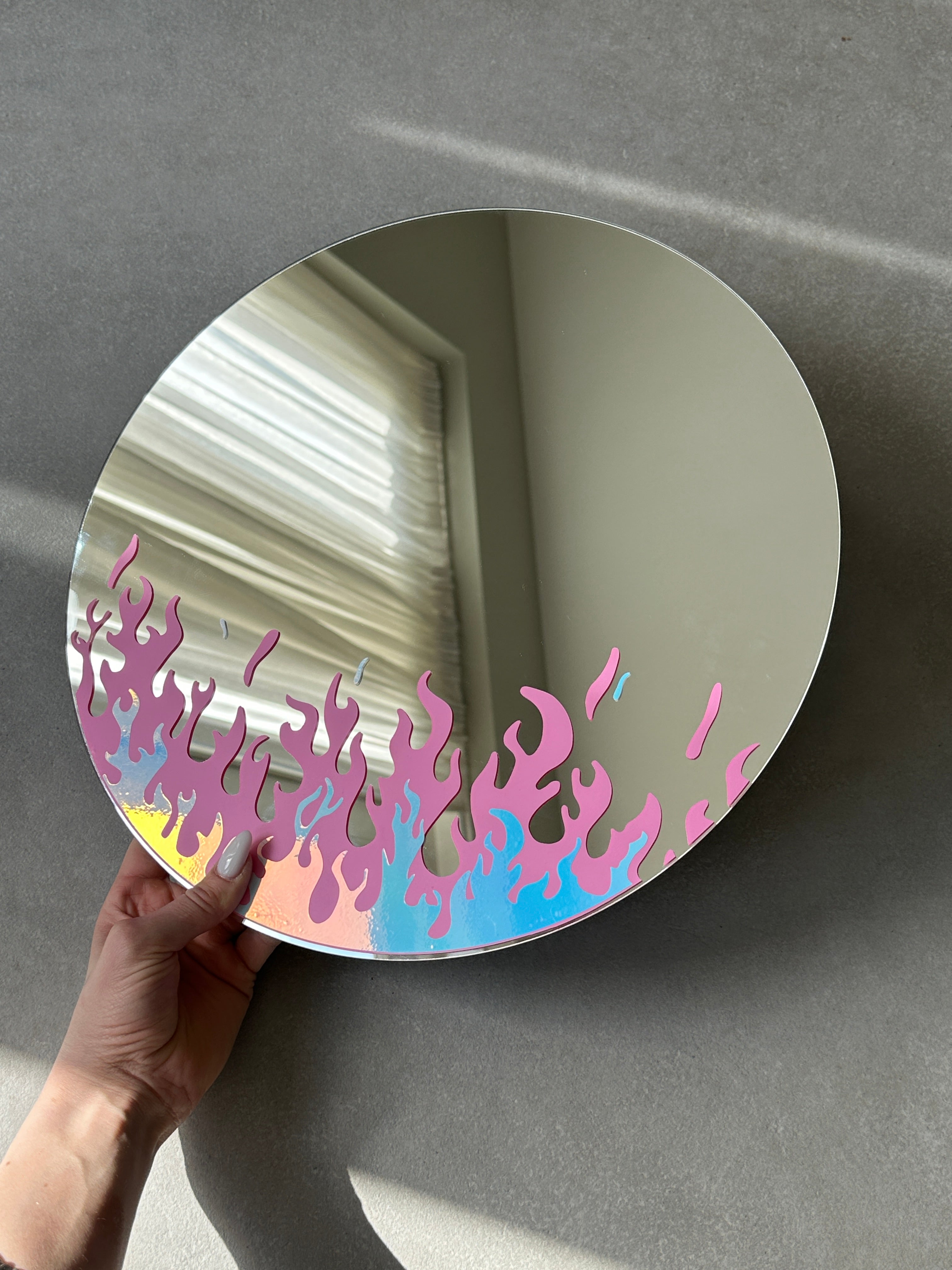 Fire double mirror pink