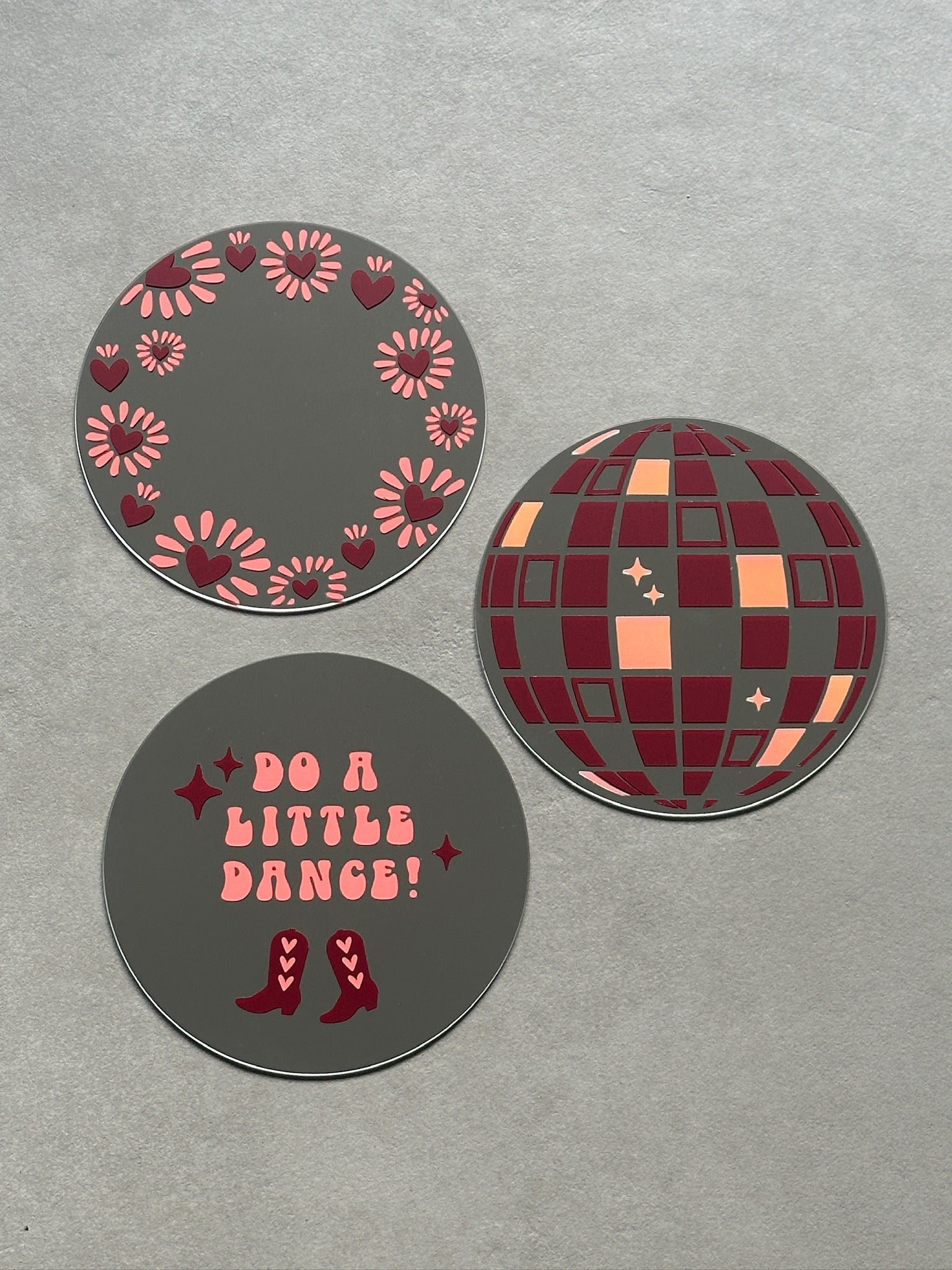 Discoball spiegel bordeaux holo