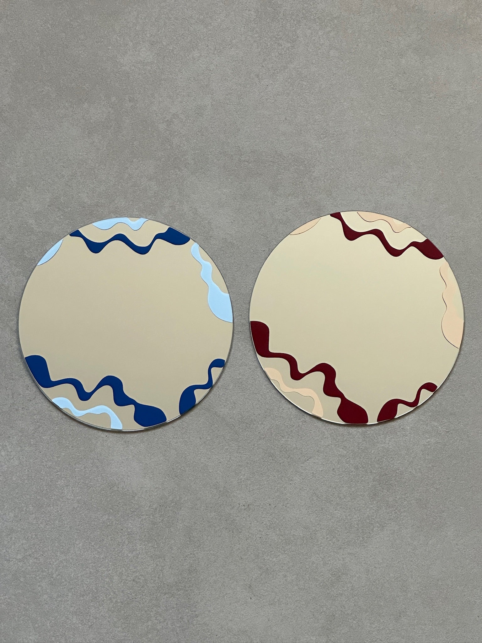 Mixed wave mirror blue