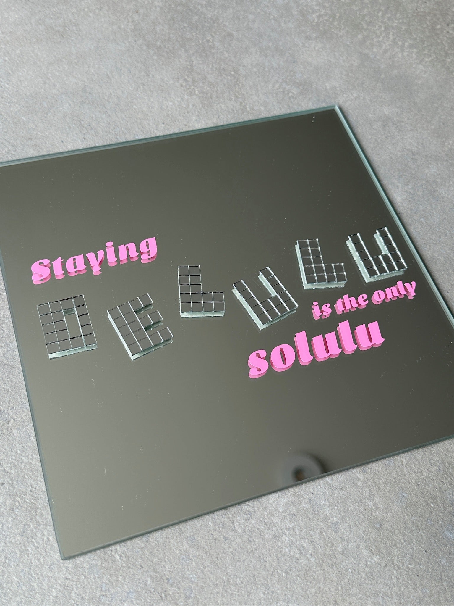 Delulu is the selulu pink mirror