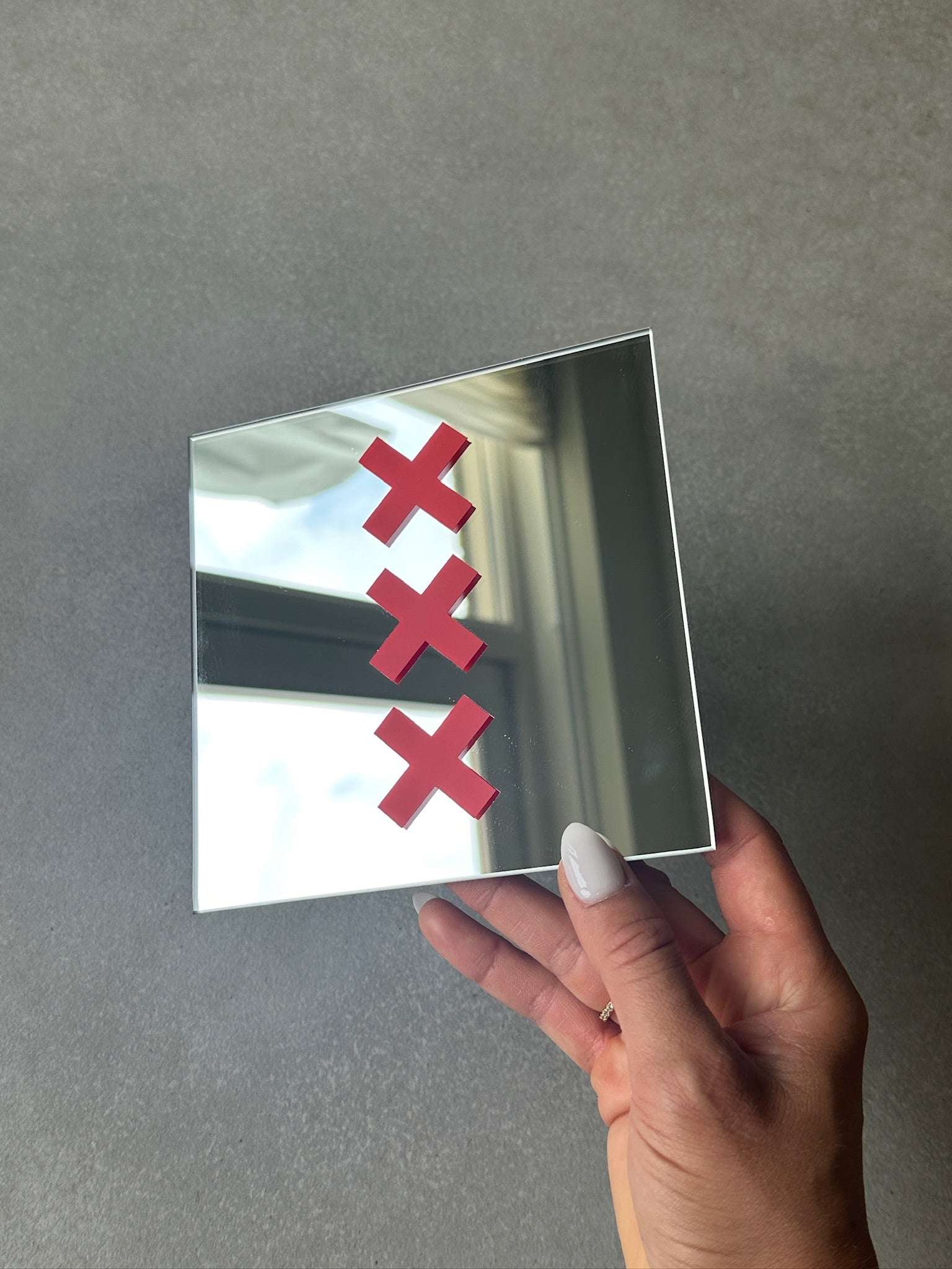 Amsterdam crosses mirror red
