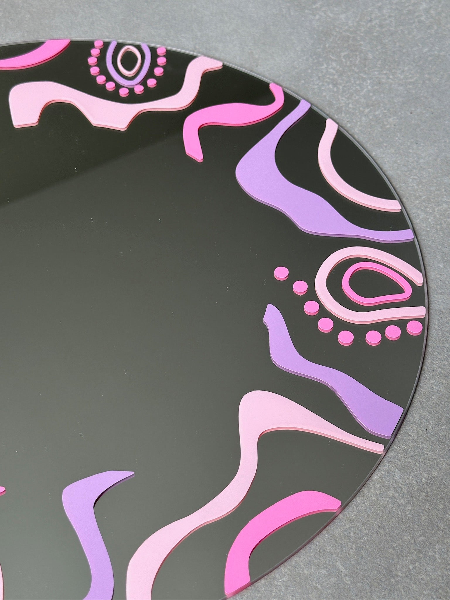 Crazy wave mirror pink lila