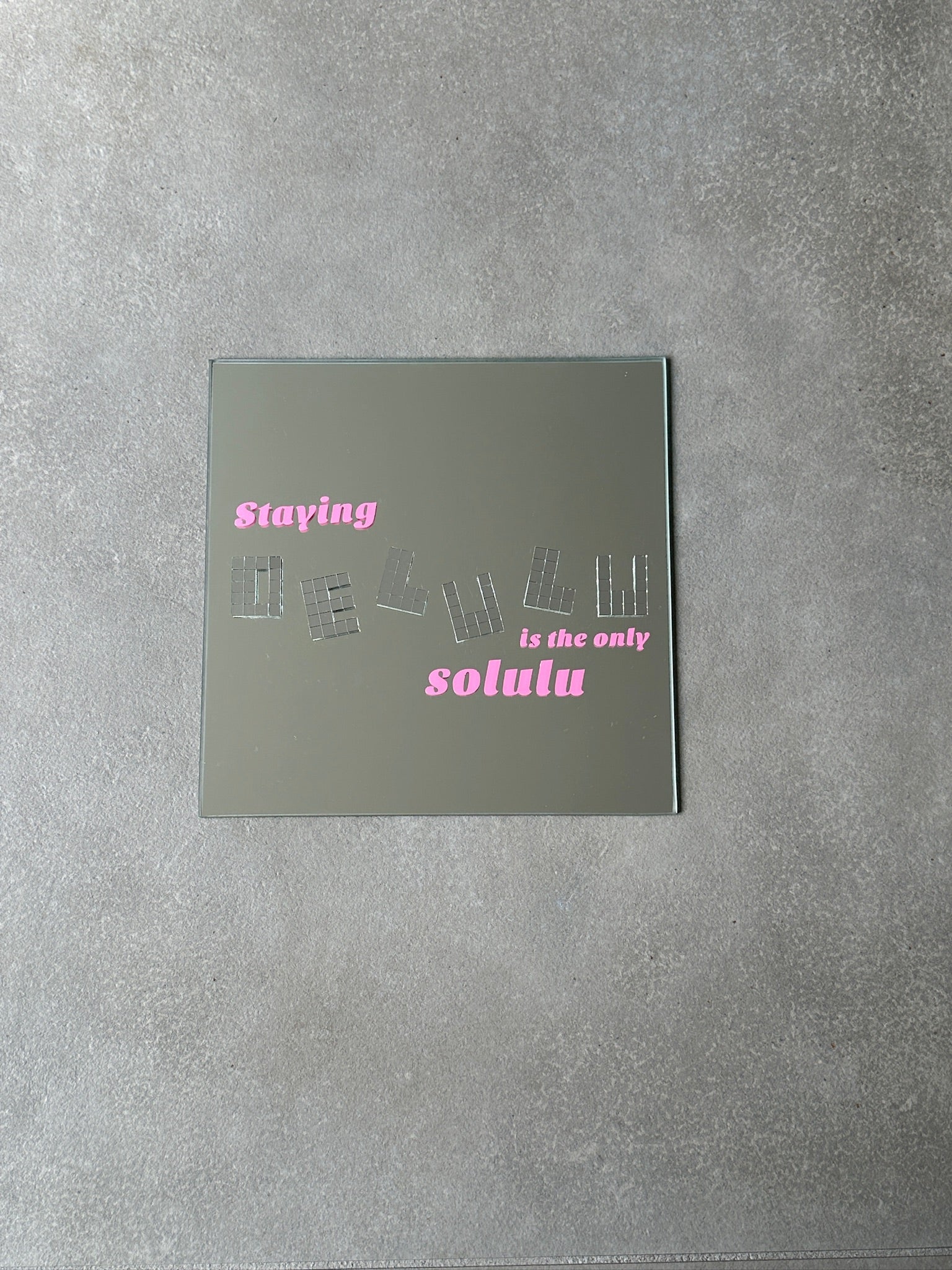 Delulu is the selulu pink mirror