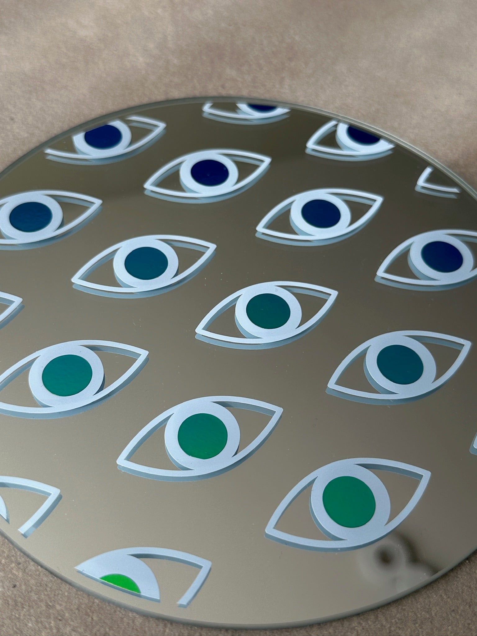 Eyes mirror blue