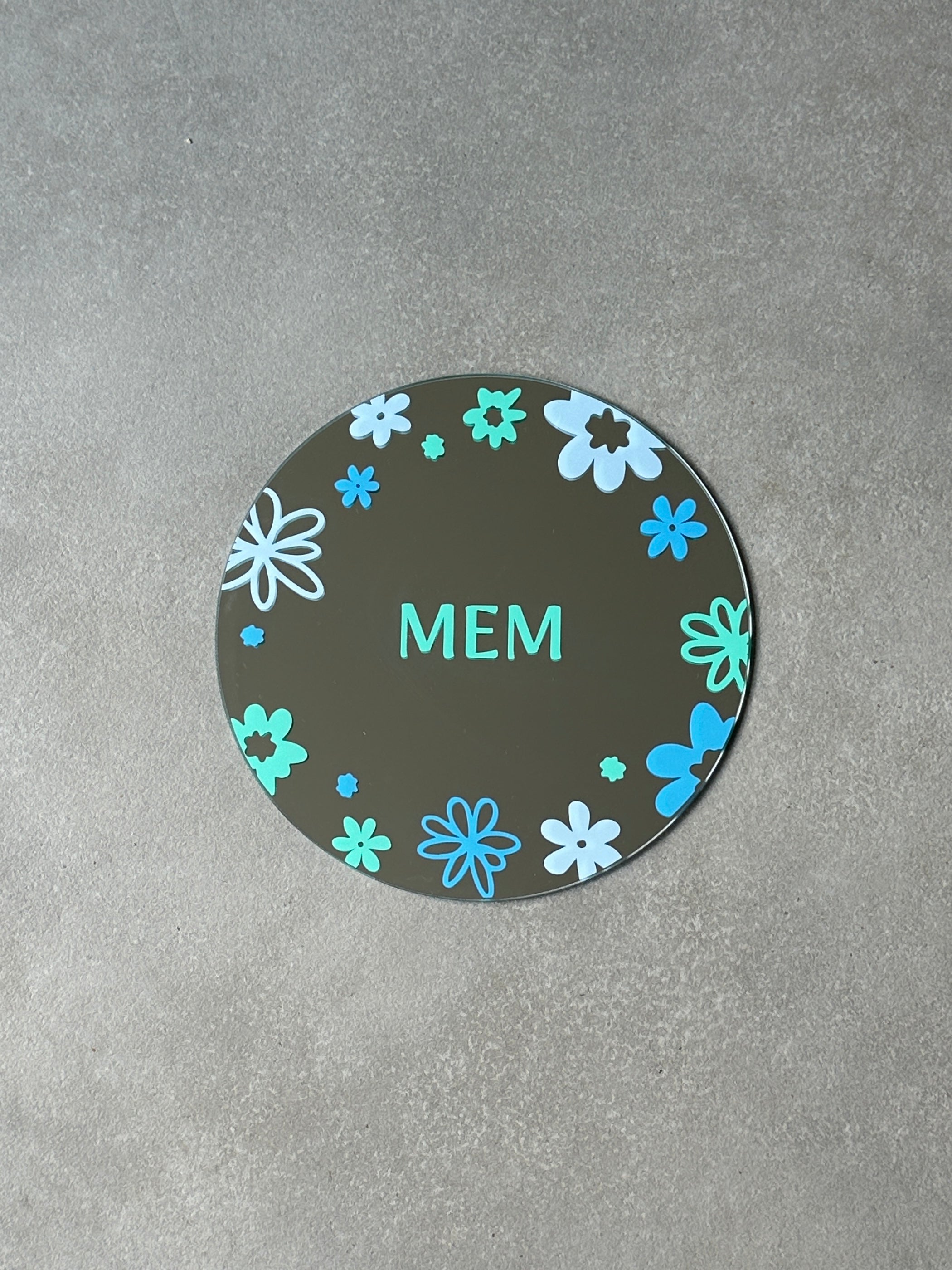 Custom flower mirror multicolor