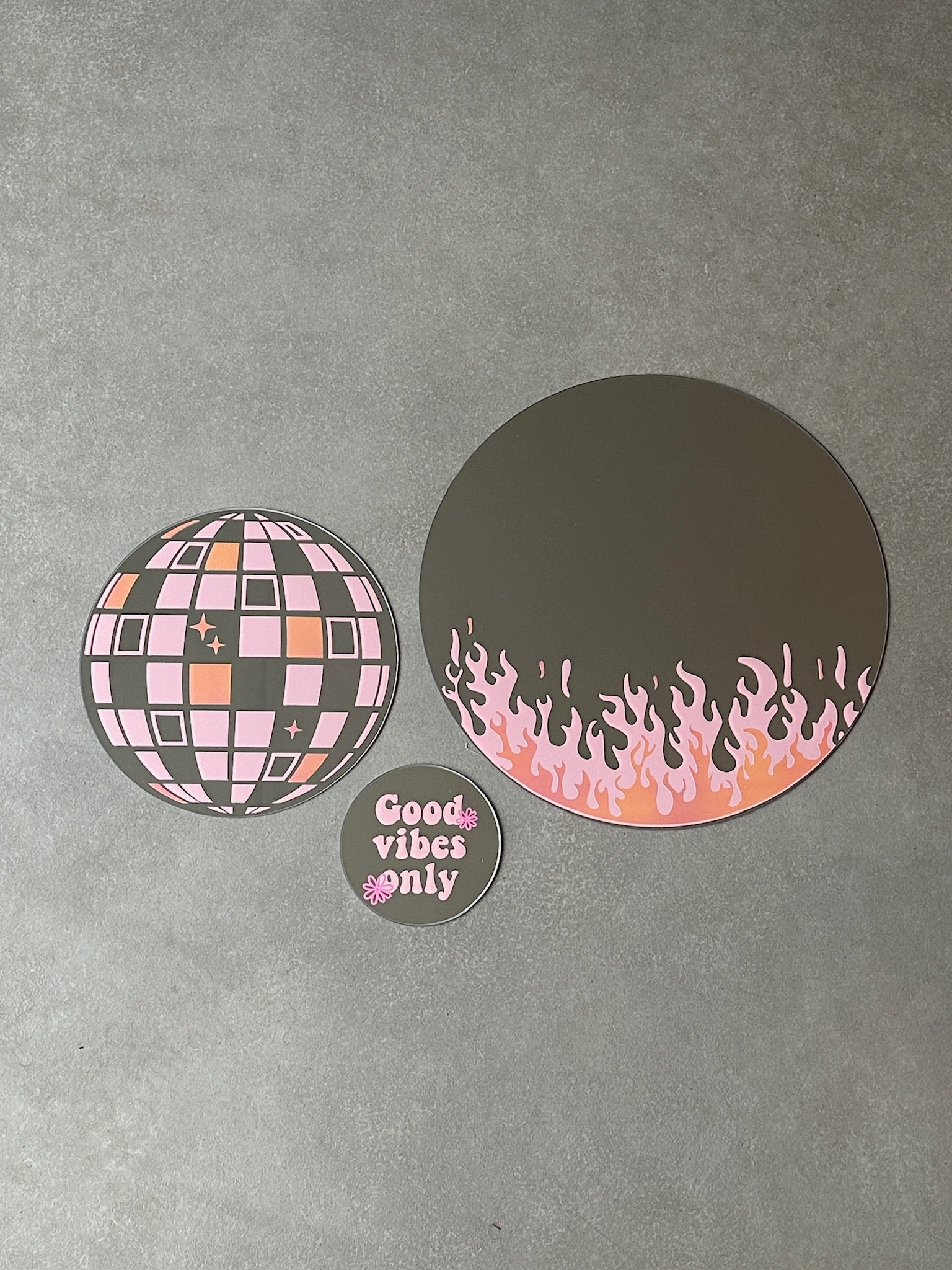 Fire double mirror babypink