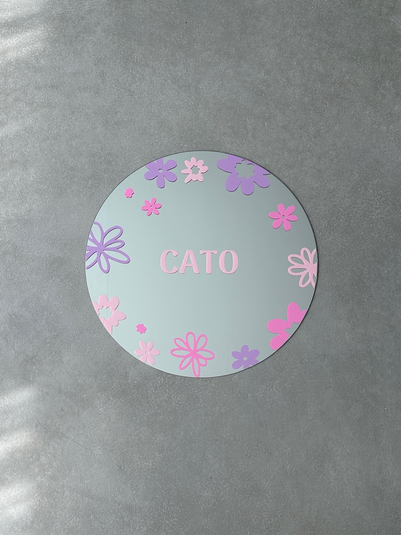 Custom flower mirror multicolor