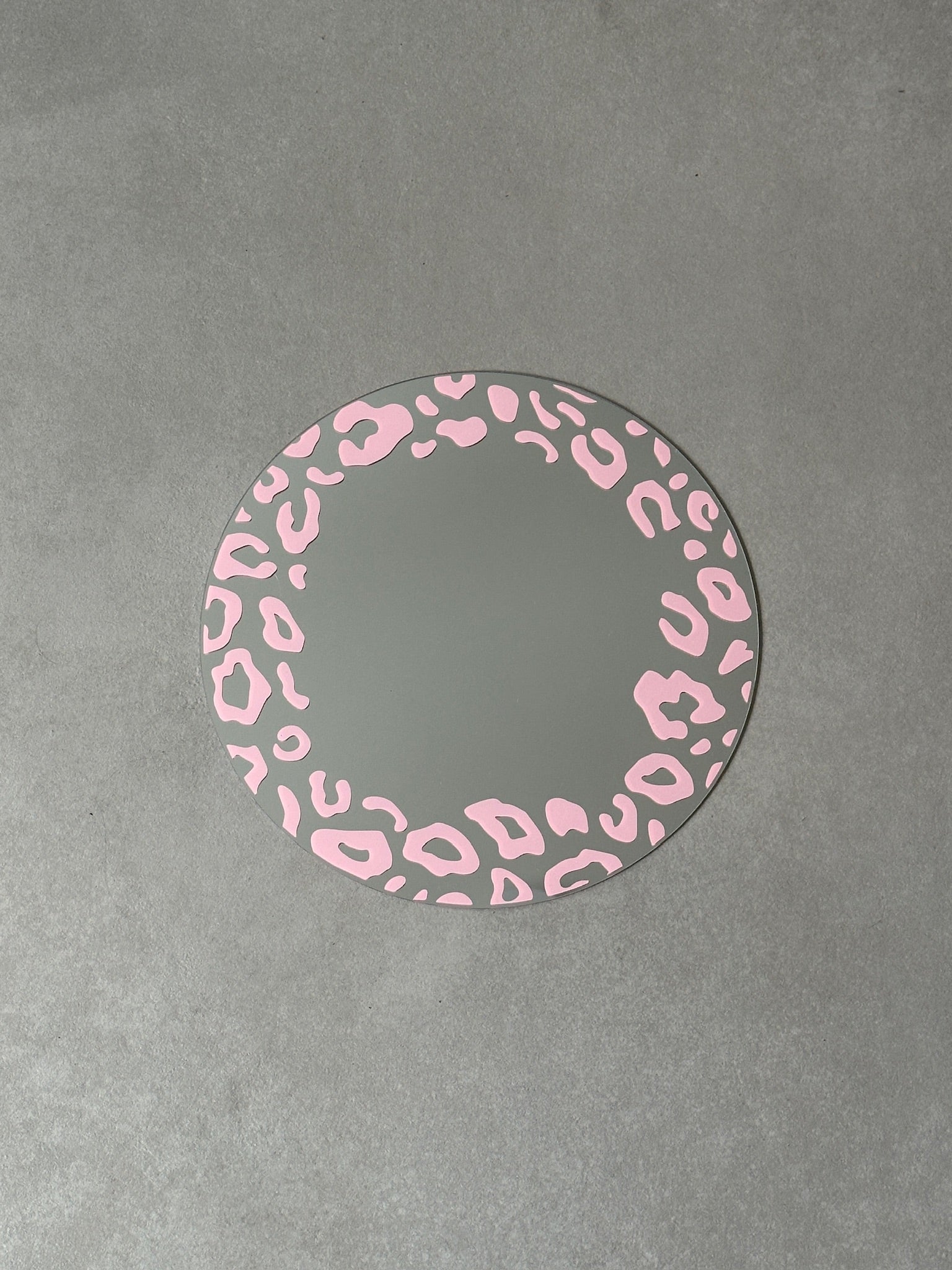 Panther frame mirror babypink