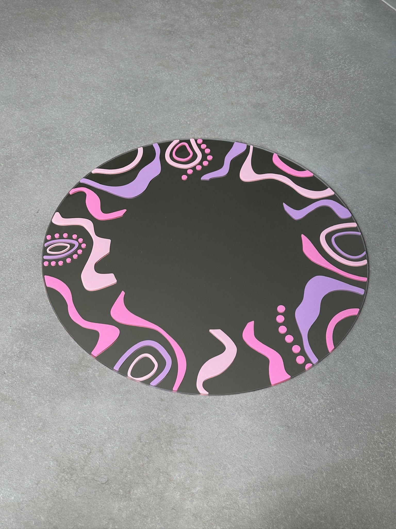 Crazy wave mirror pink lila