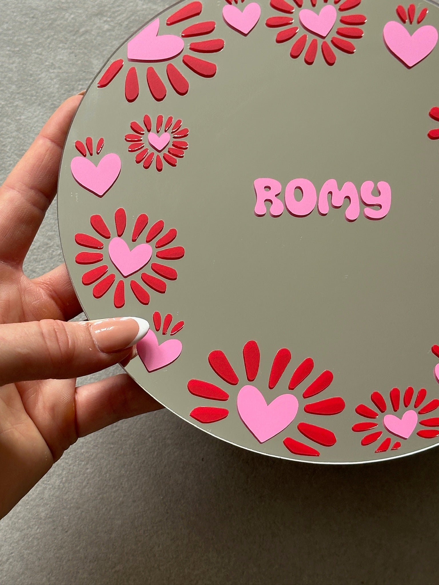 Custom sunheart mirror red pink