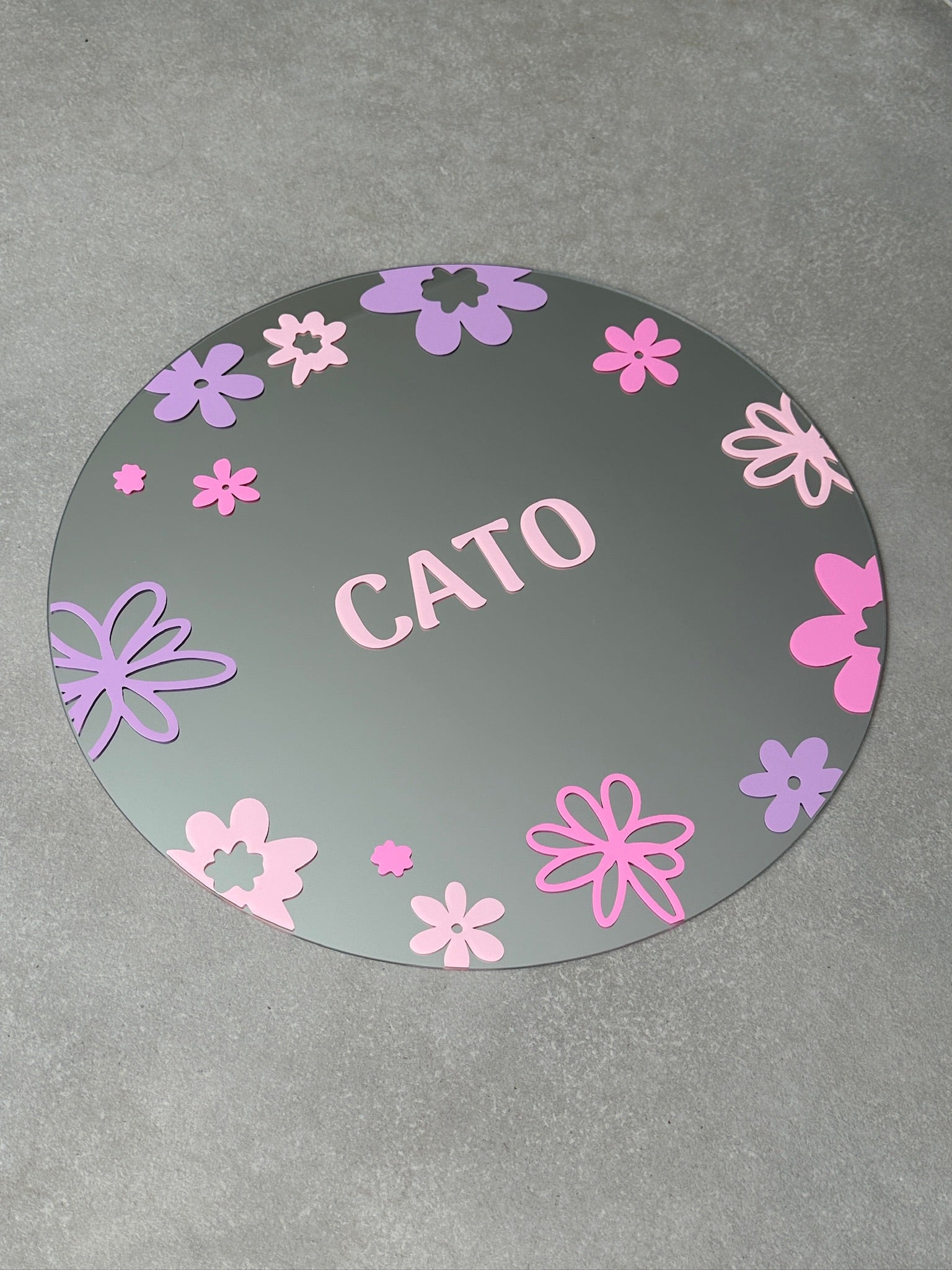 Custom flower mirror multicolor