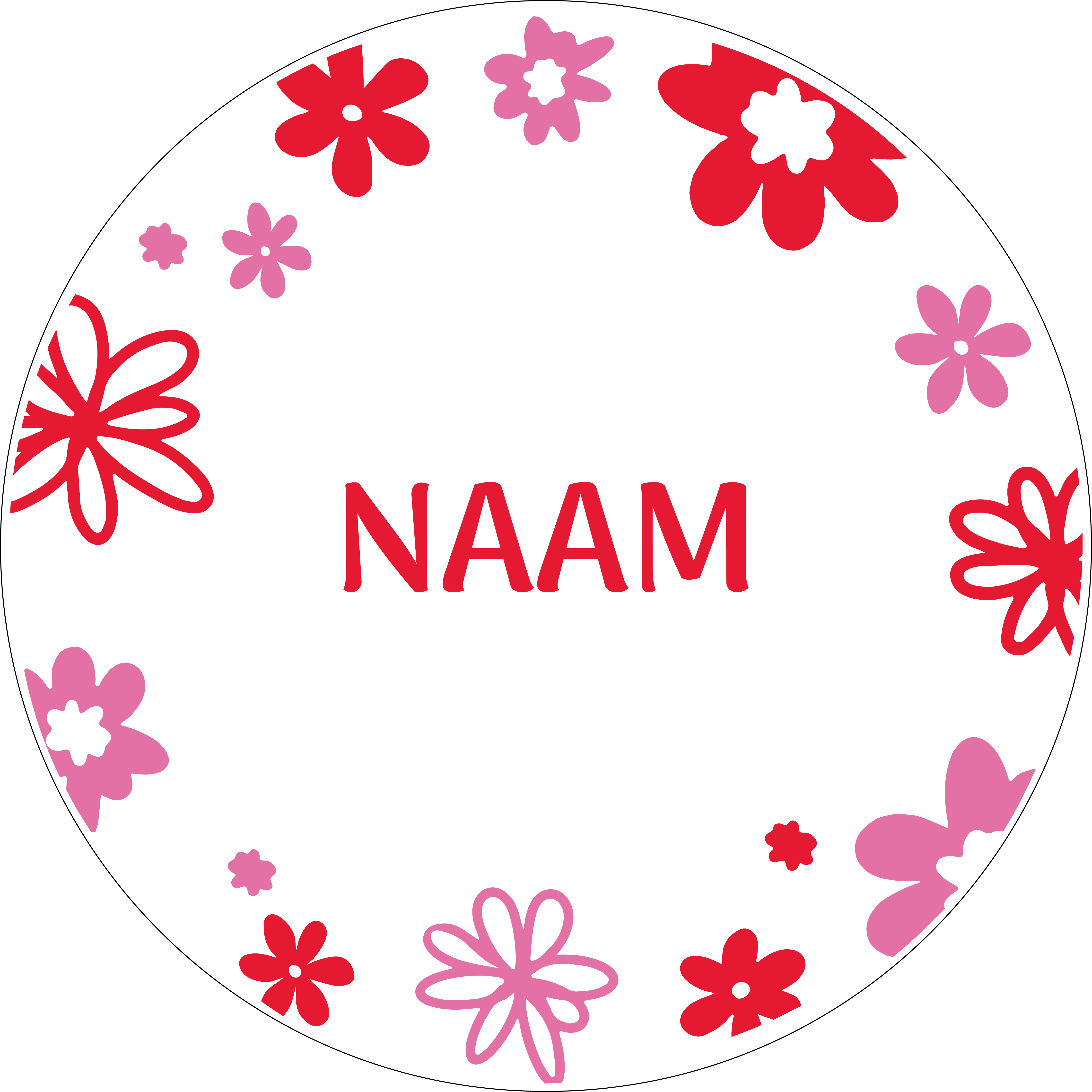 Custom flower mirror multicolor