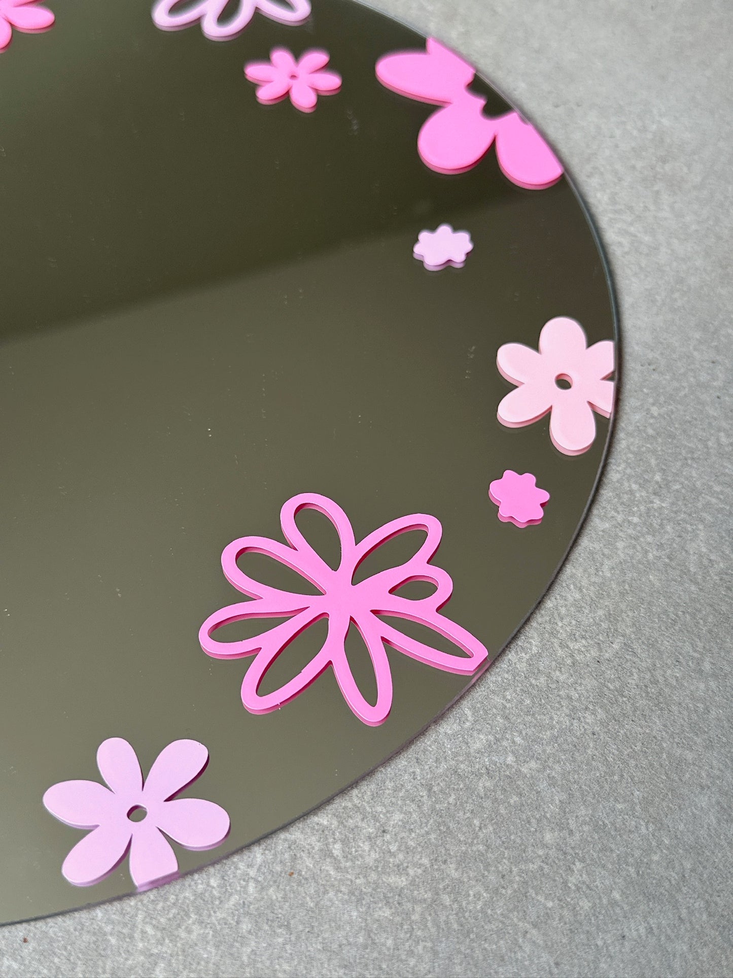 Flower multi mirror pink