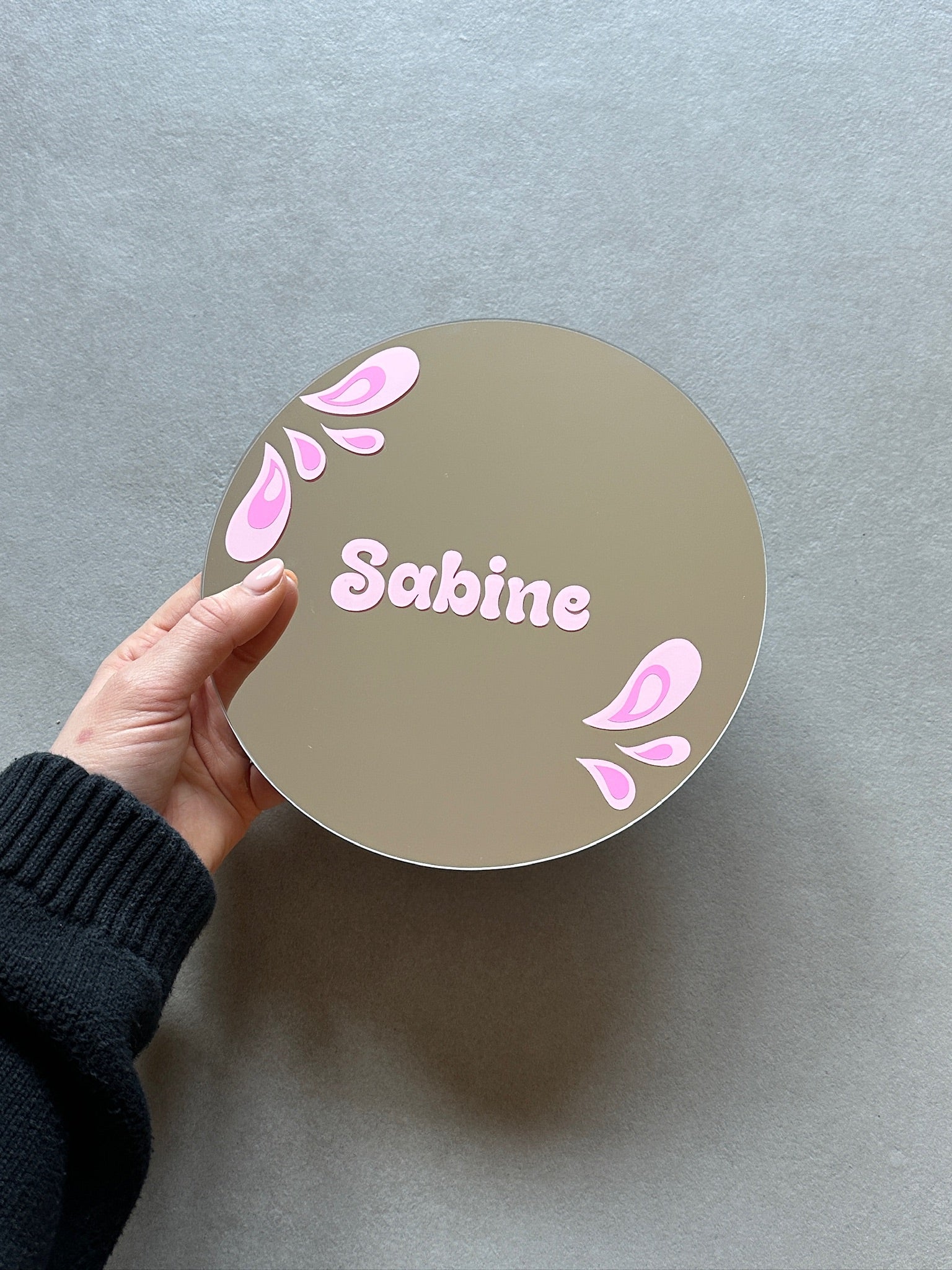 Custom name drop babypink pink