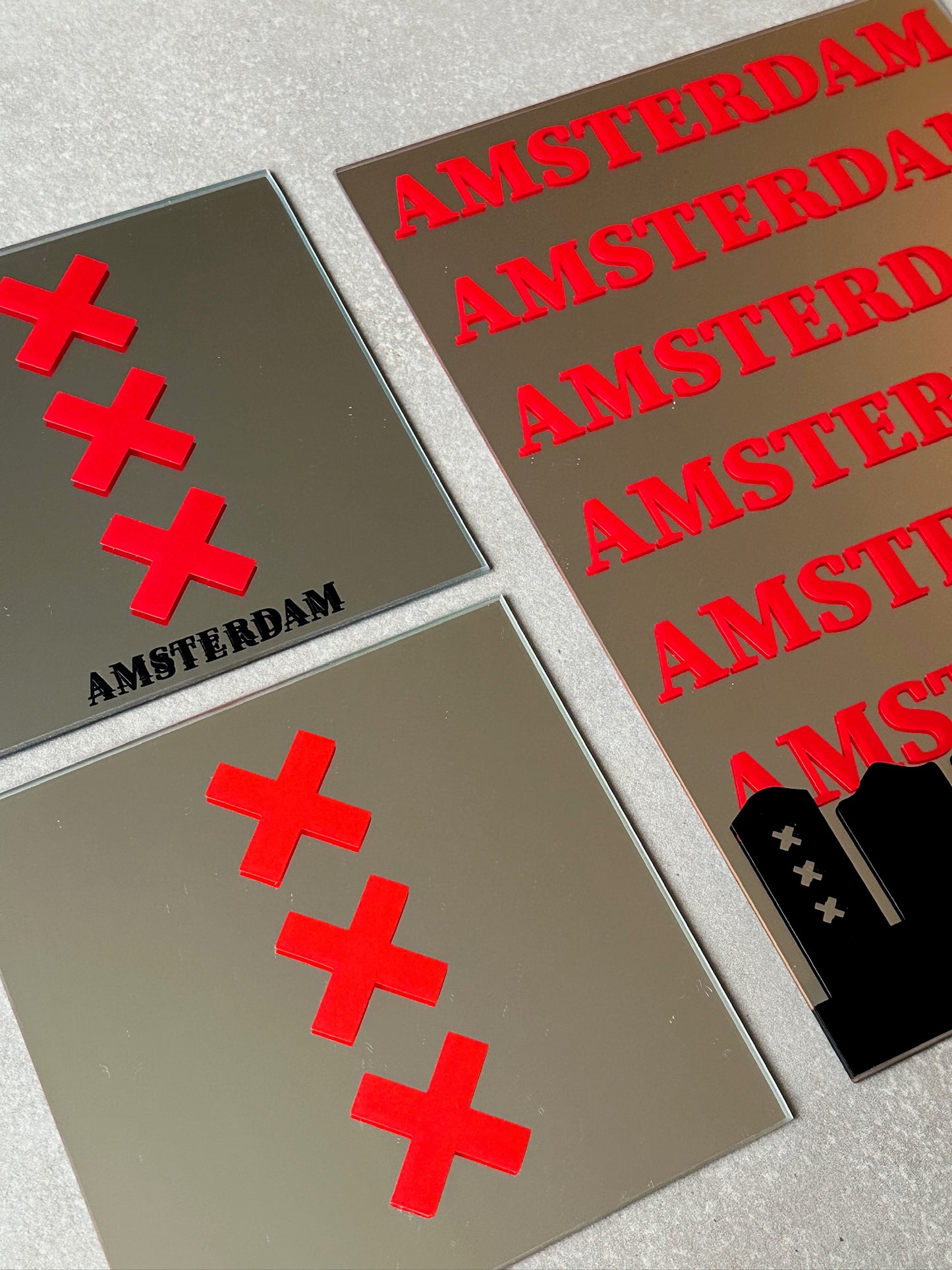 Amsterdam red black mirror