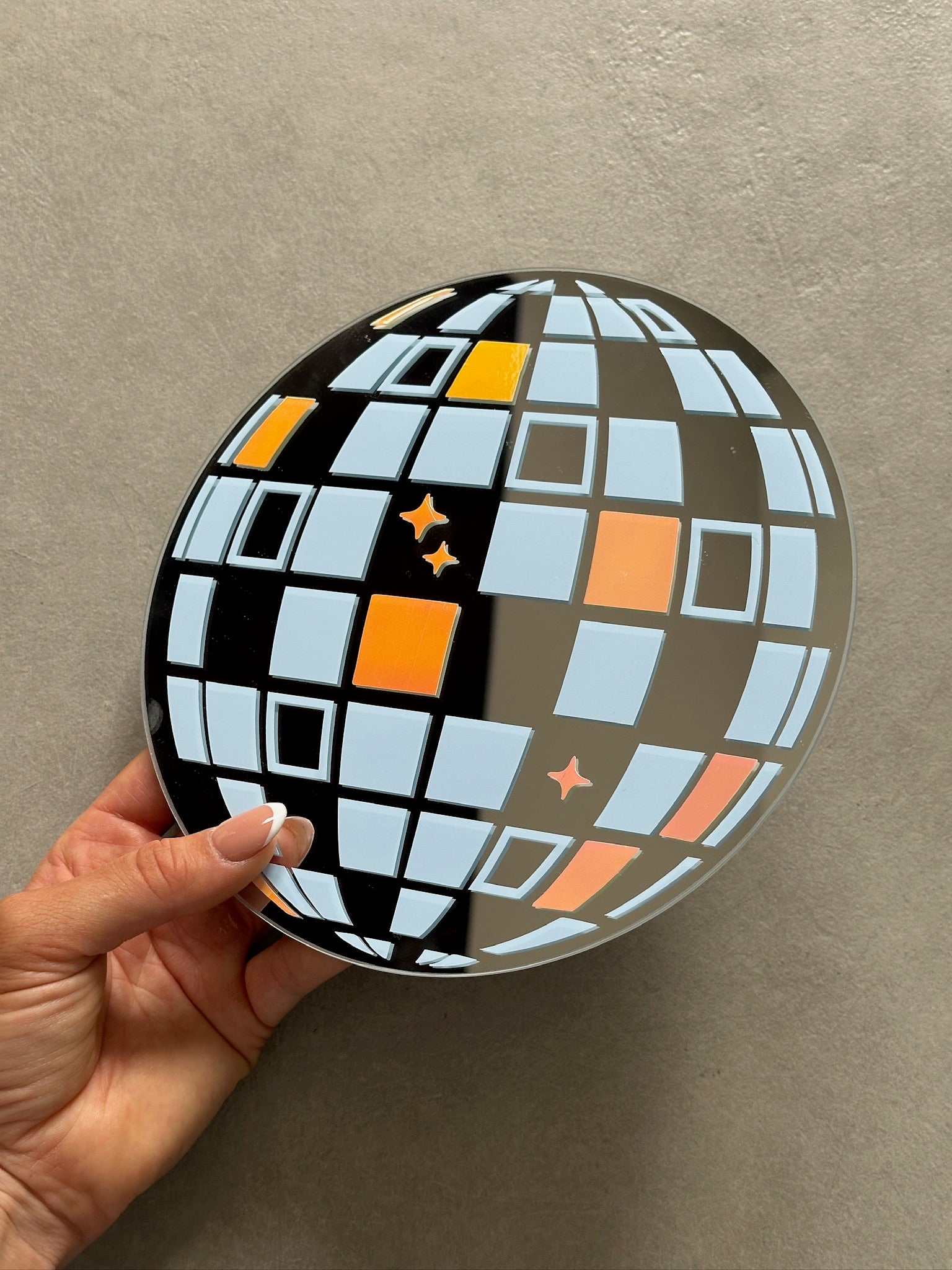 Discoball mirror babyblue