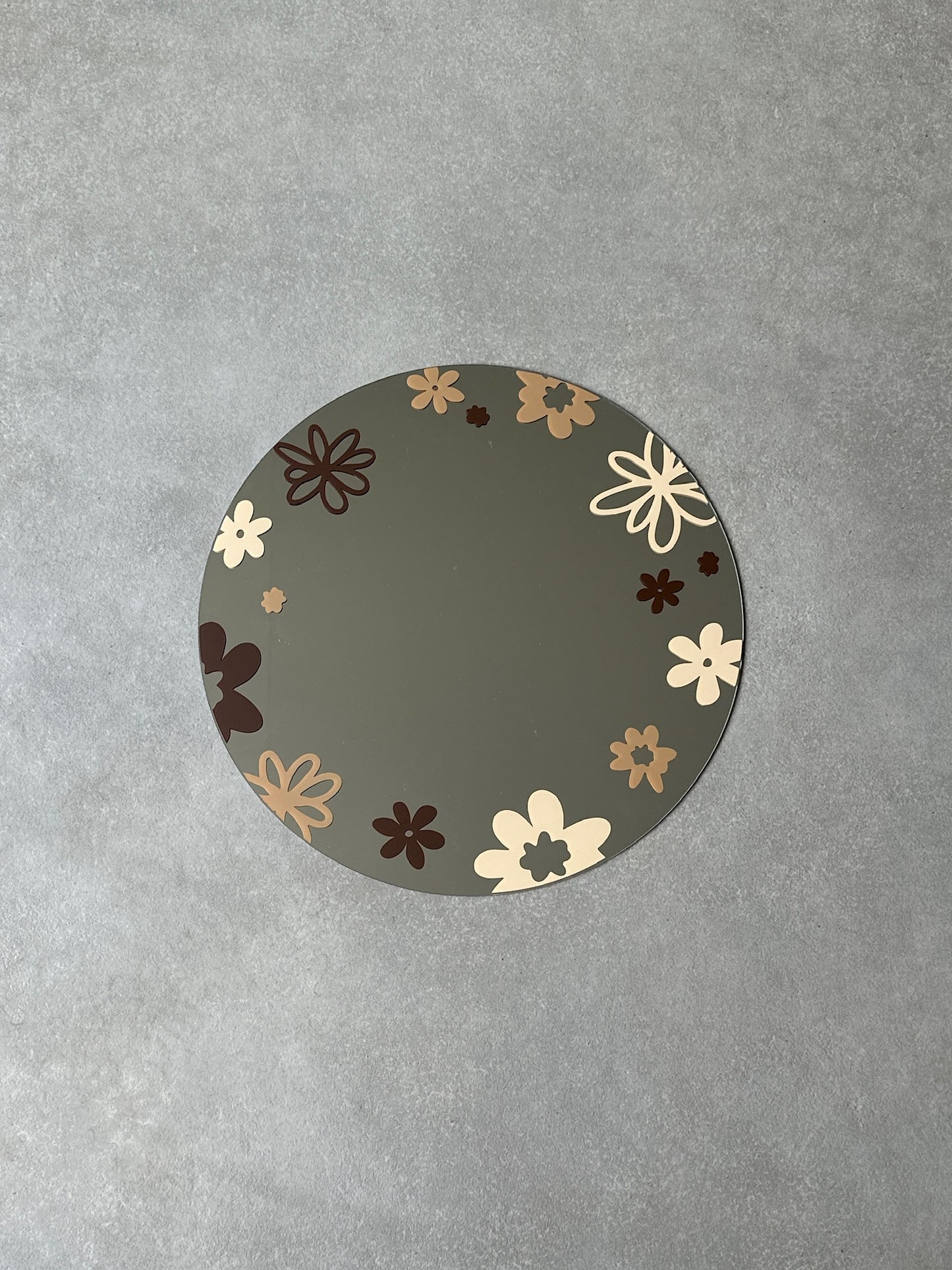 Flower multi mirror brown