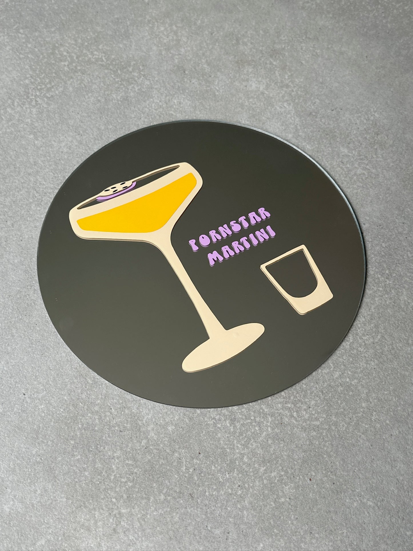 Pornstar martini mirror round