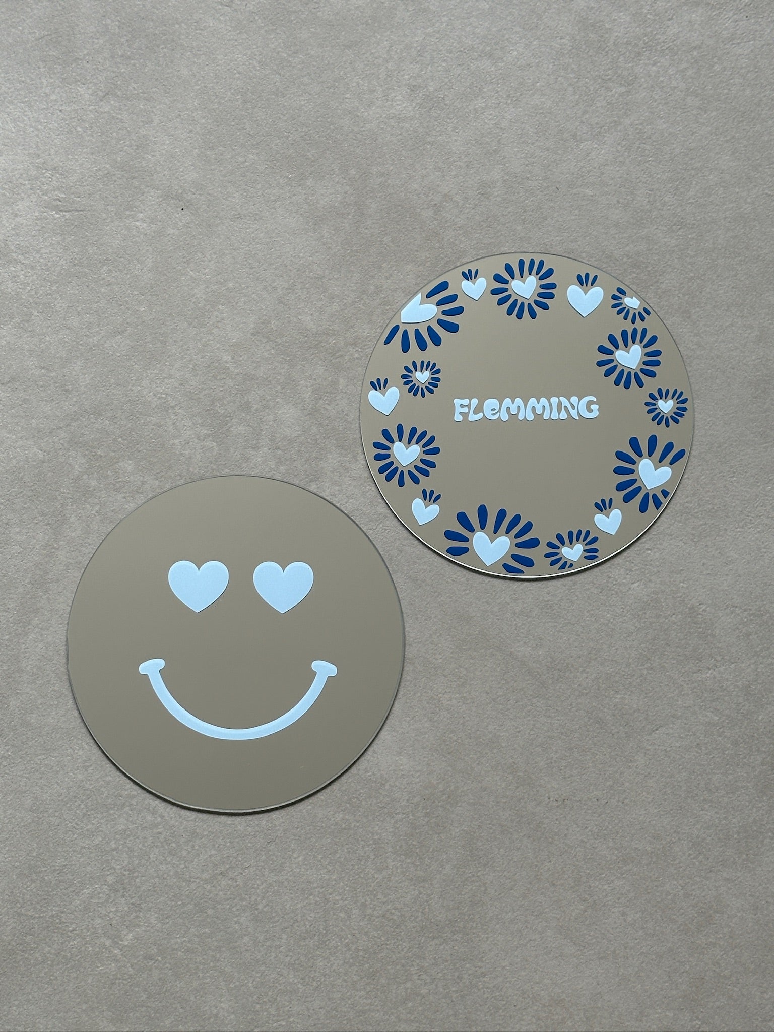 Custom sunheart mirror babyblue blue
