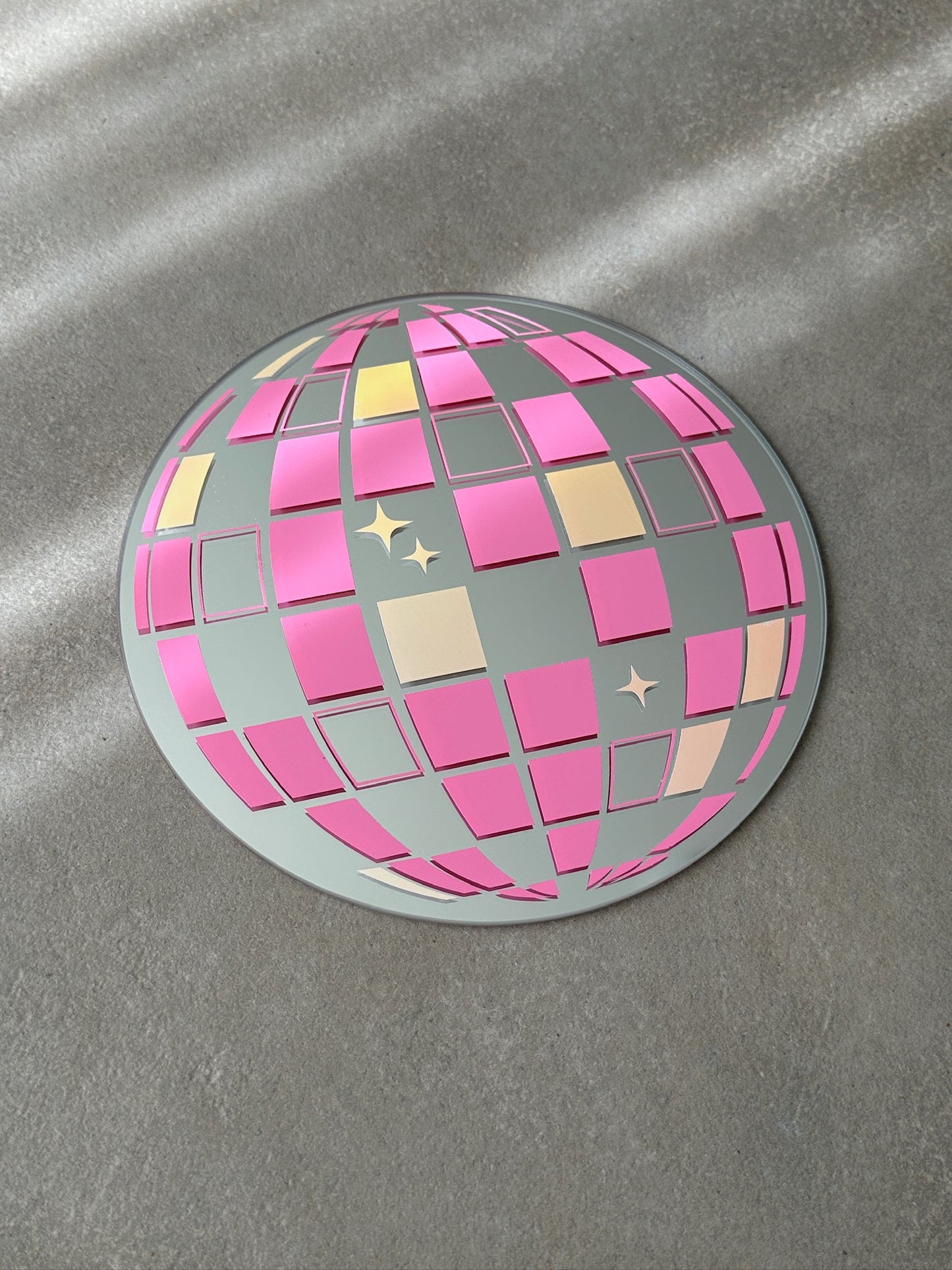 Discoball mirror pink