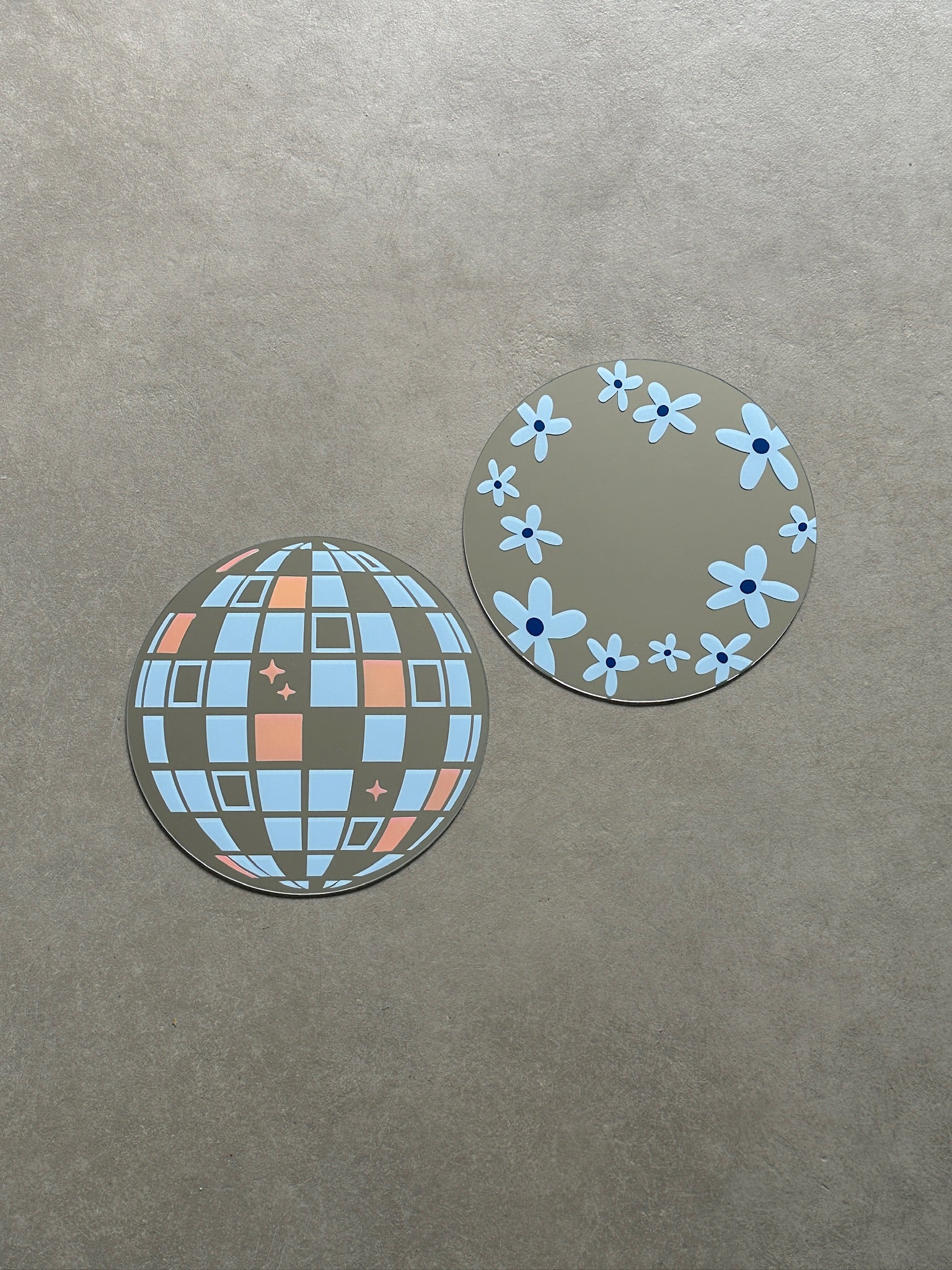Discoball mirror babyblue