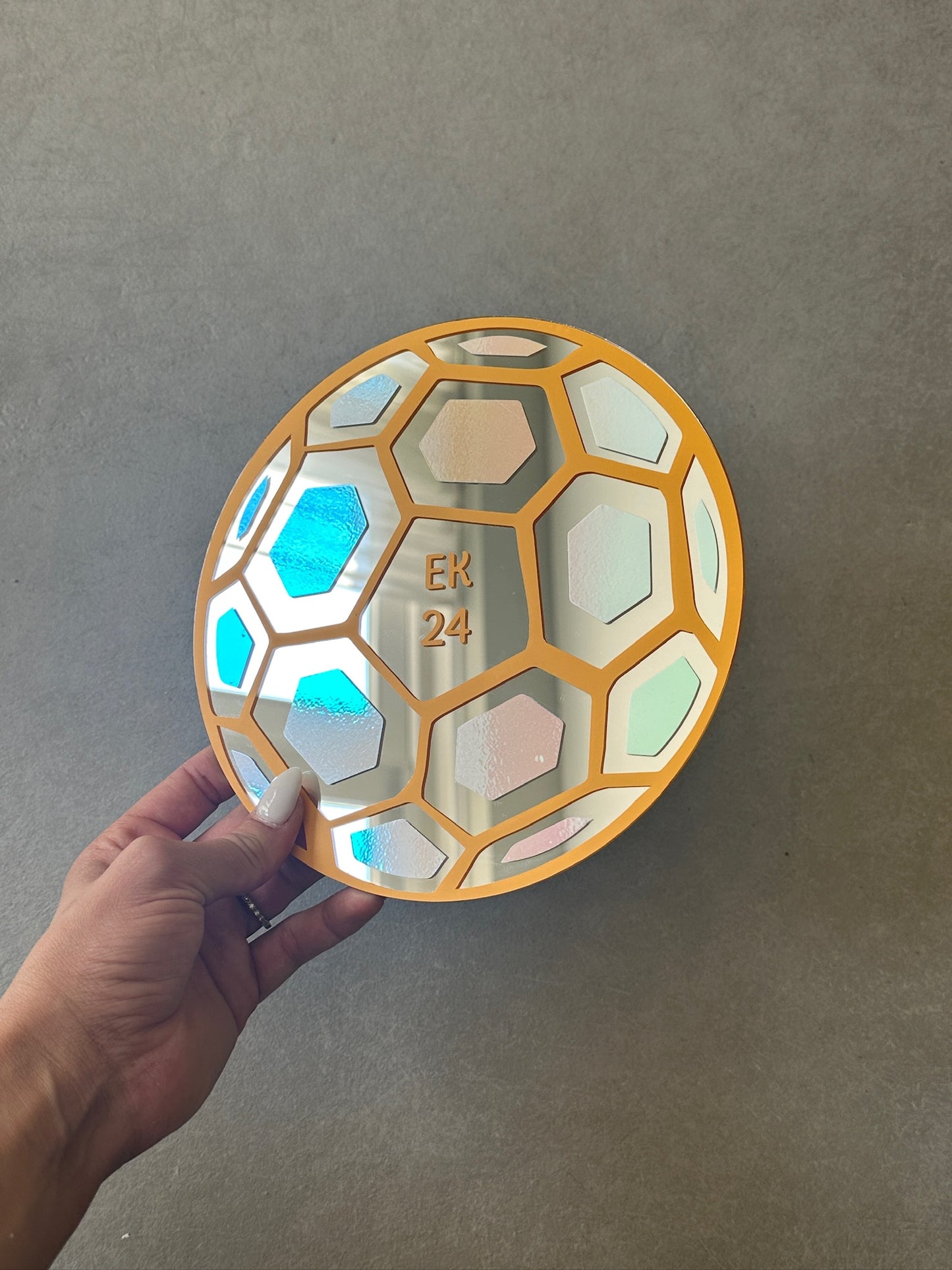 Football mirror orange