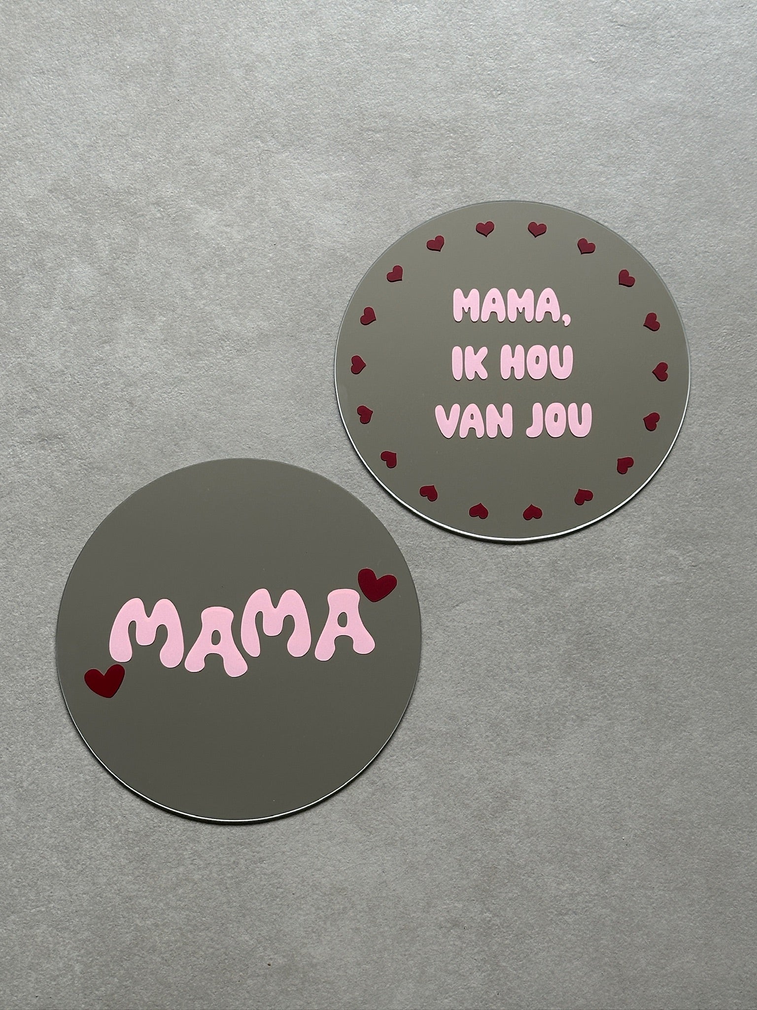 Mama spiegel babypink burgundy