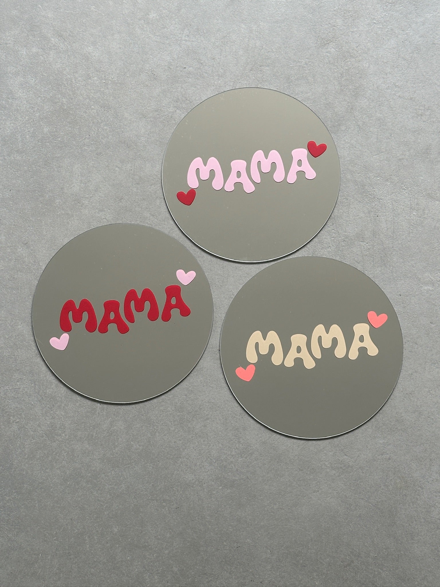Mama red babypink