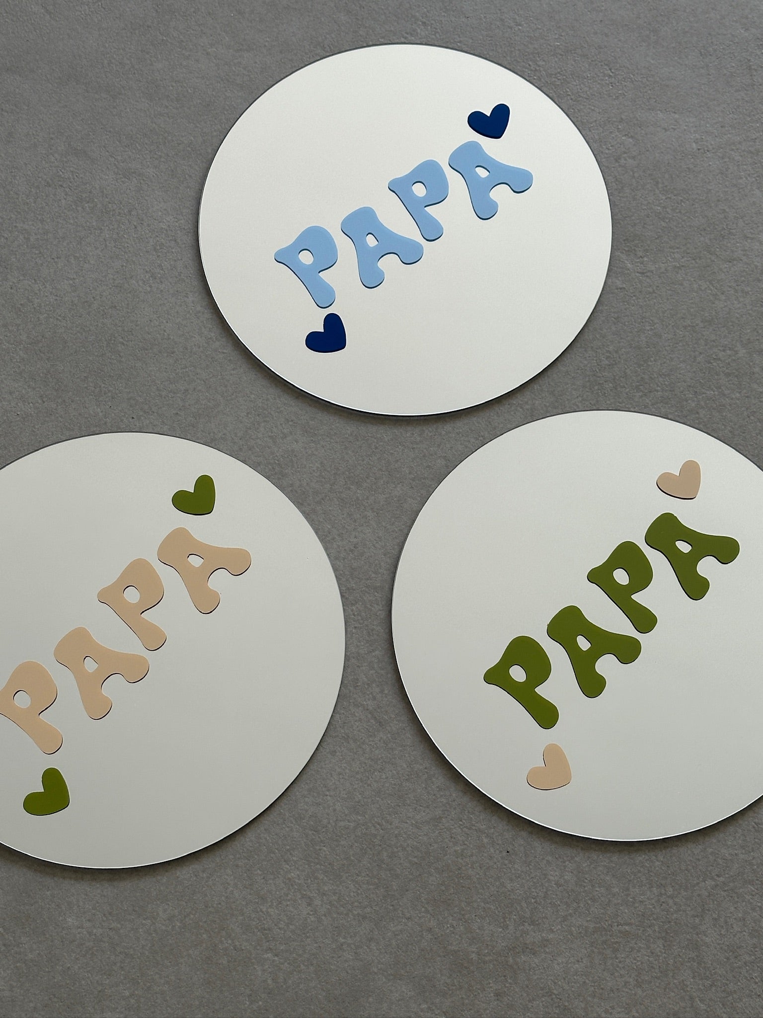 Papa mirror babyblue navy