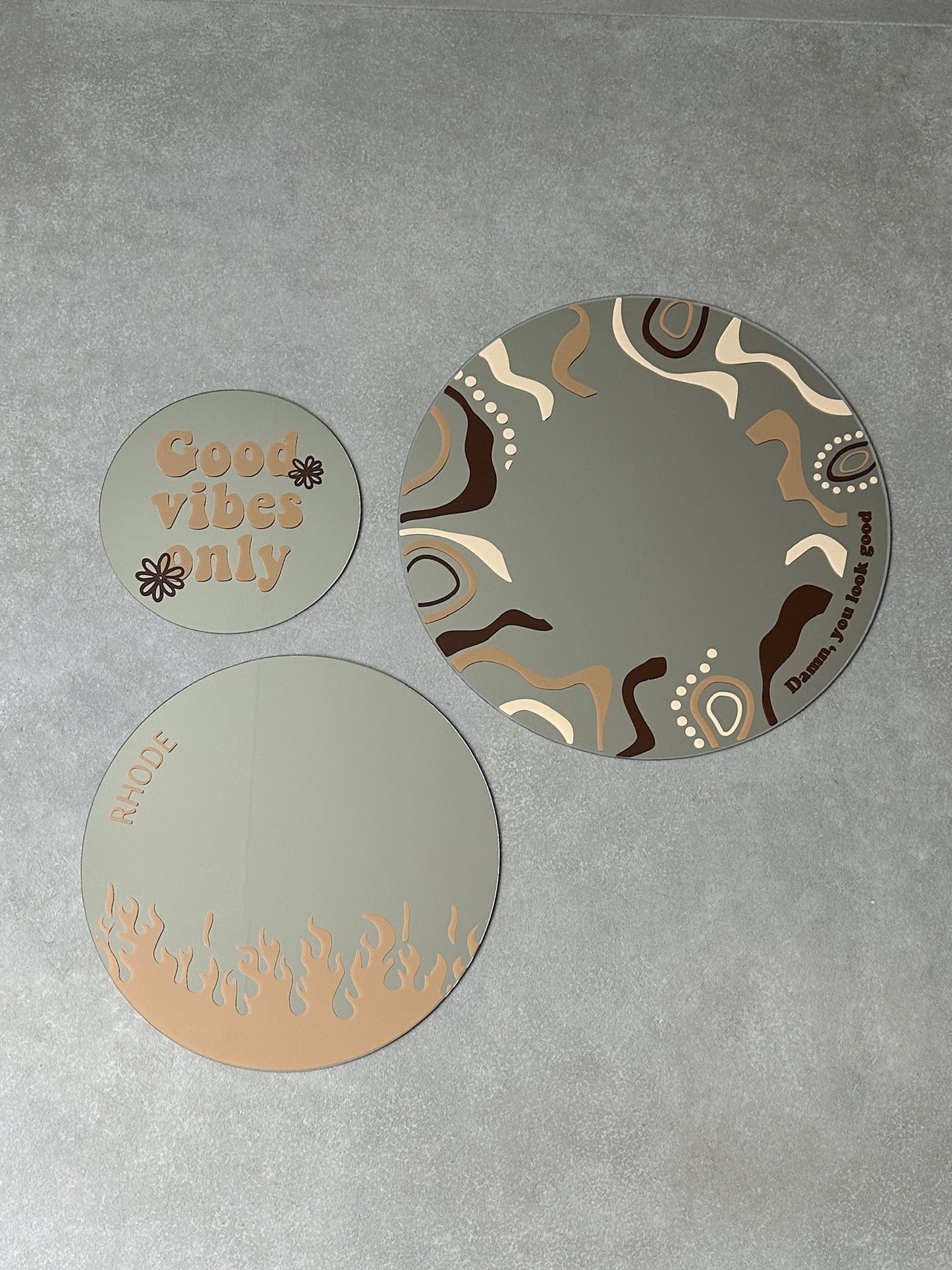 Customized fire mirror caramel