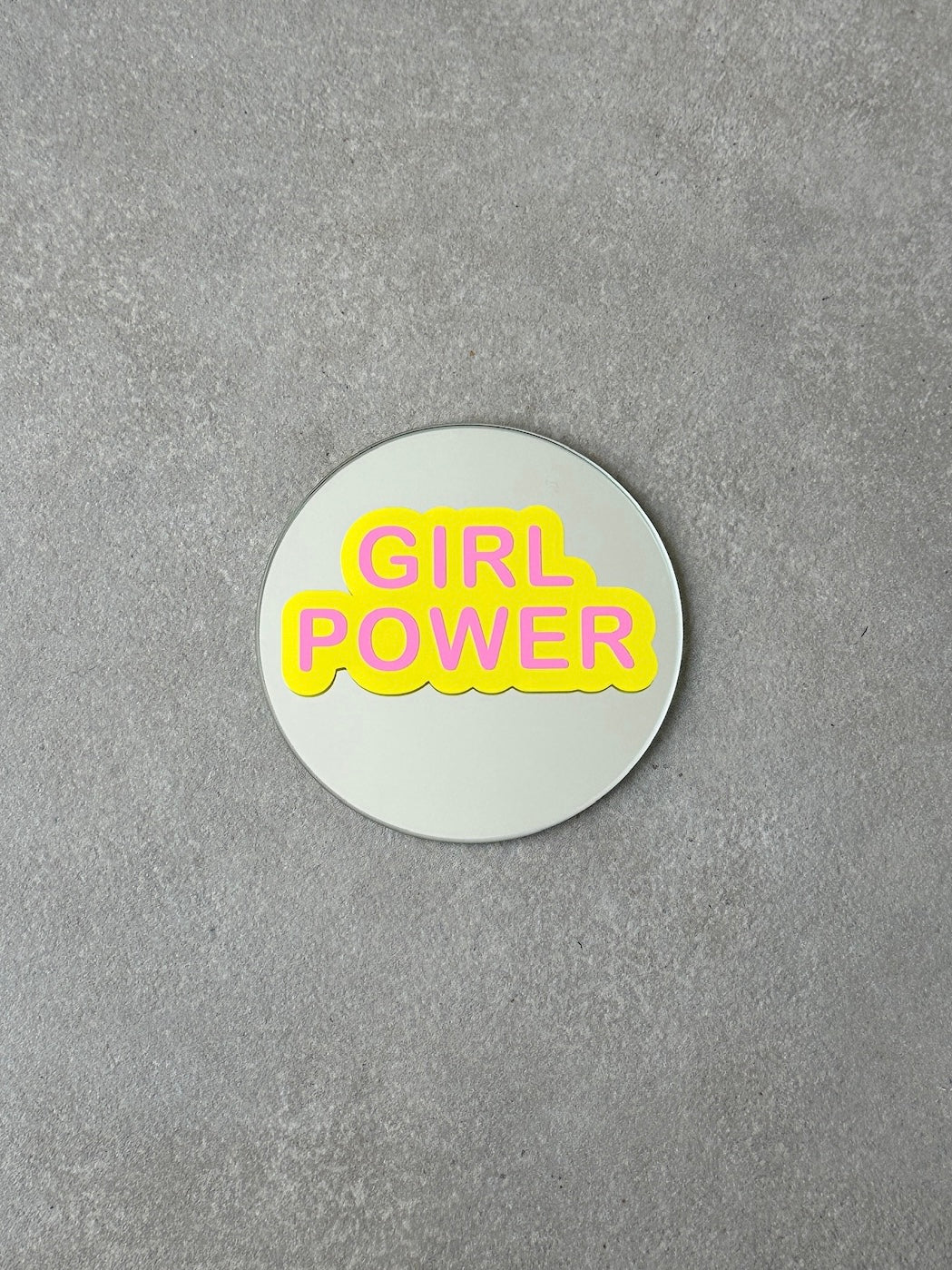 Girlpower mirror yellow pink