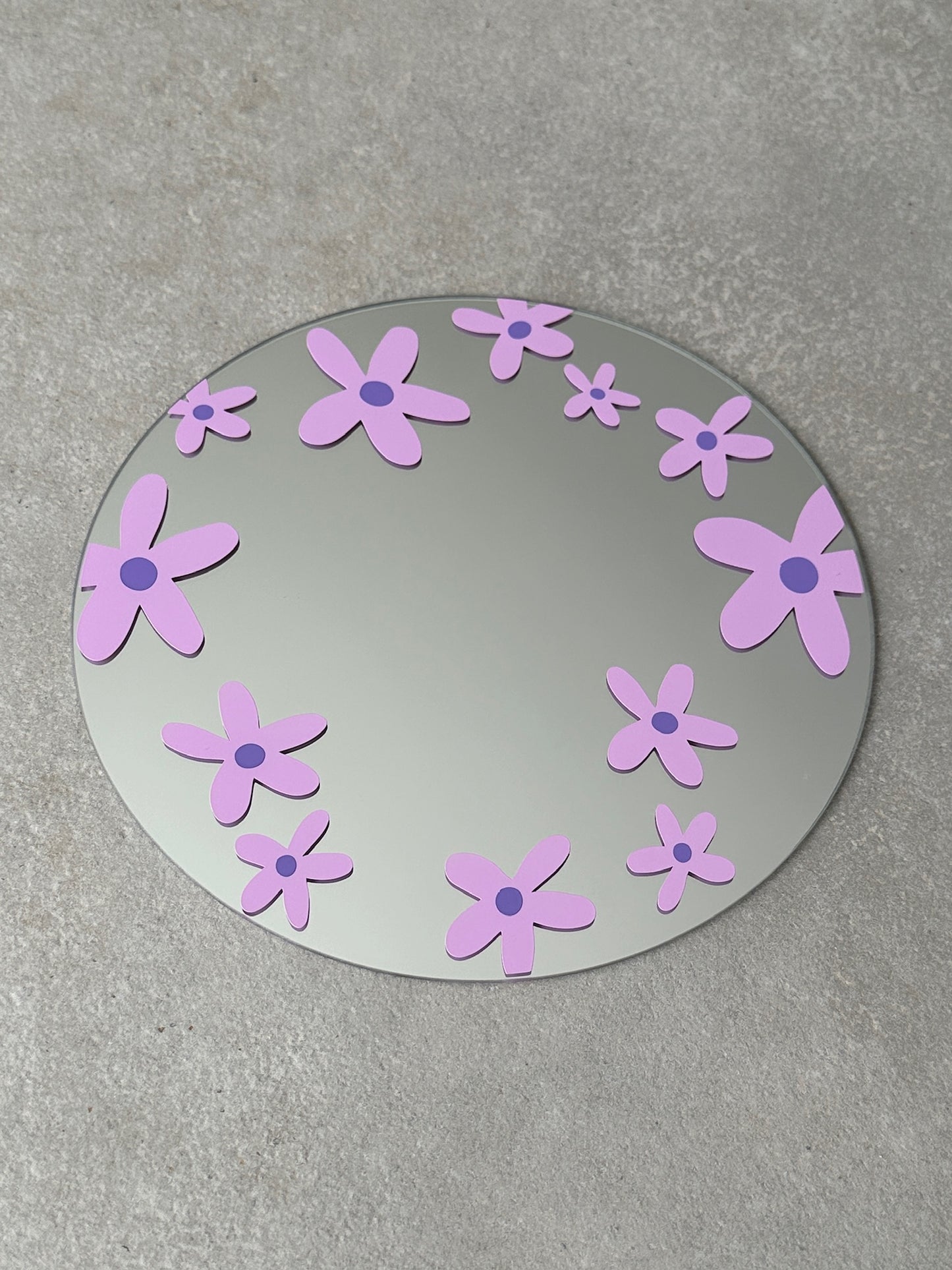 Flower field mirror lila purple