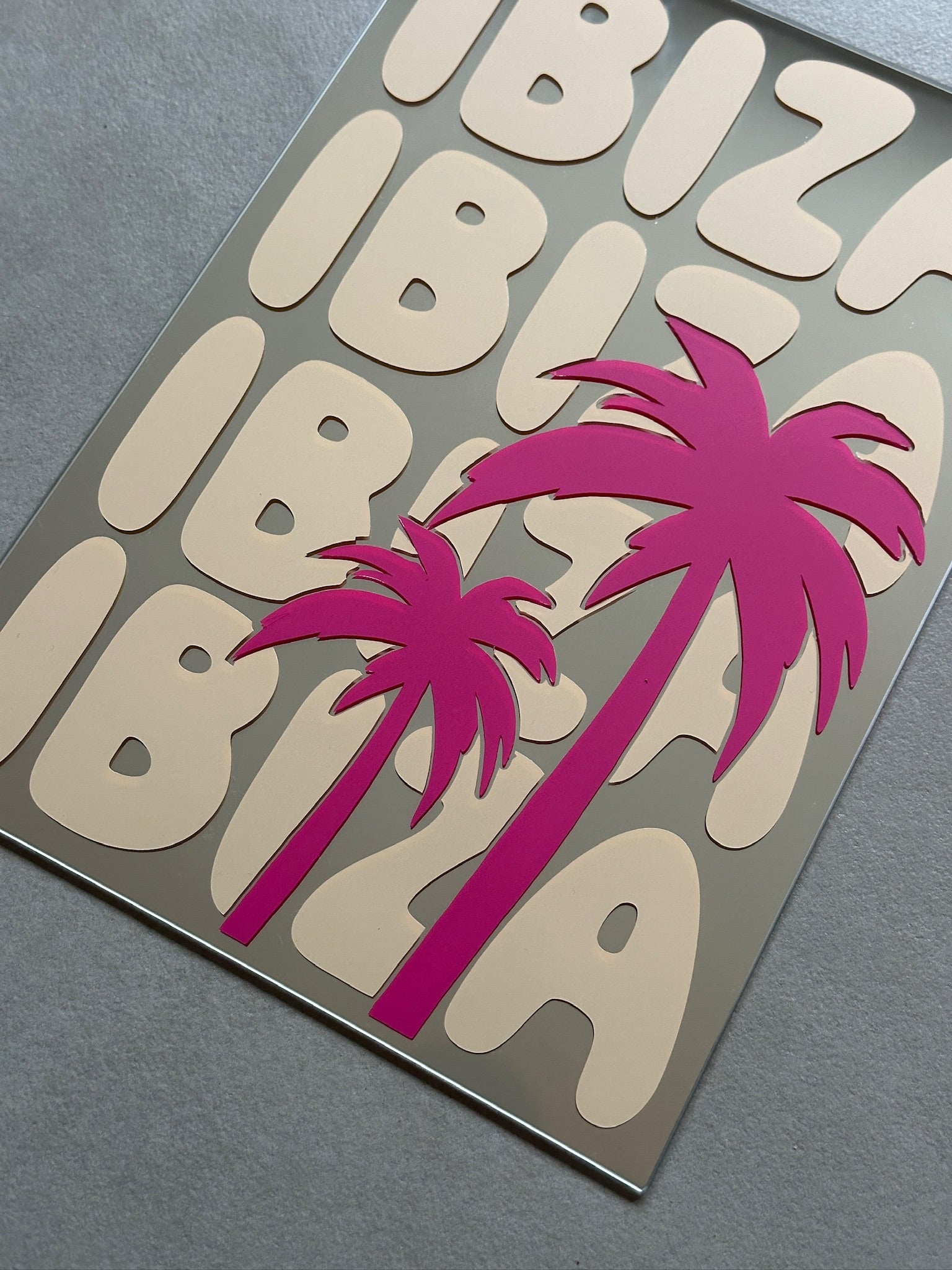 Custom city poster style mirror
