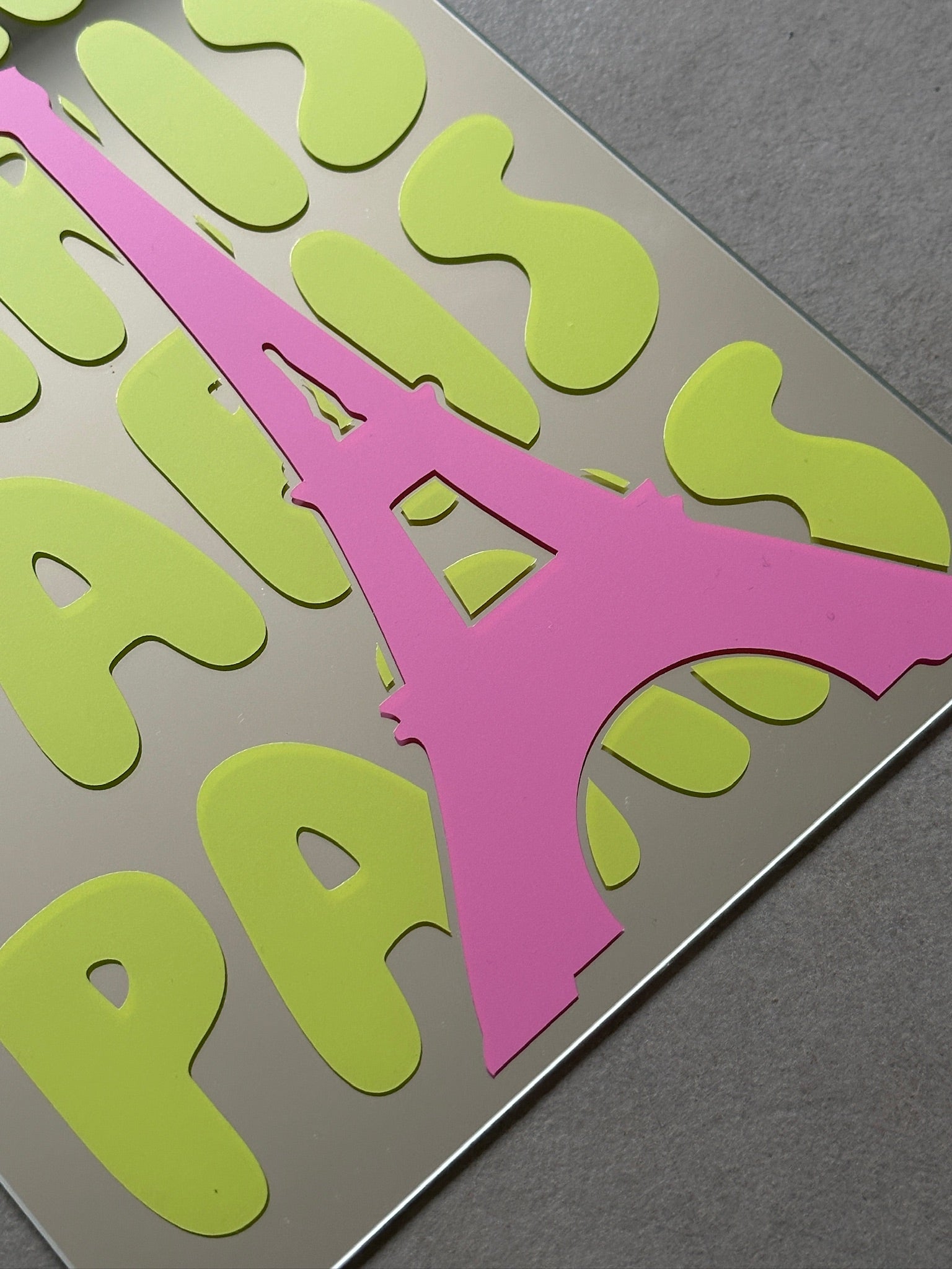 Custom city poster style mirror