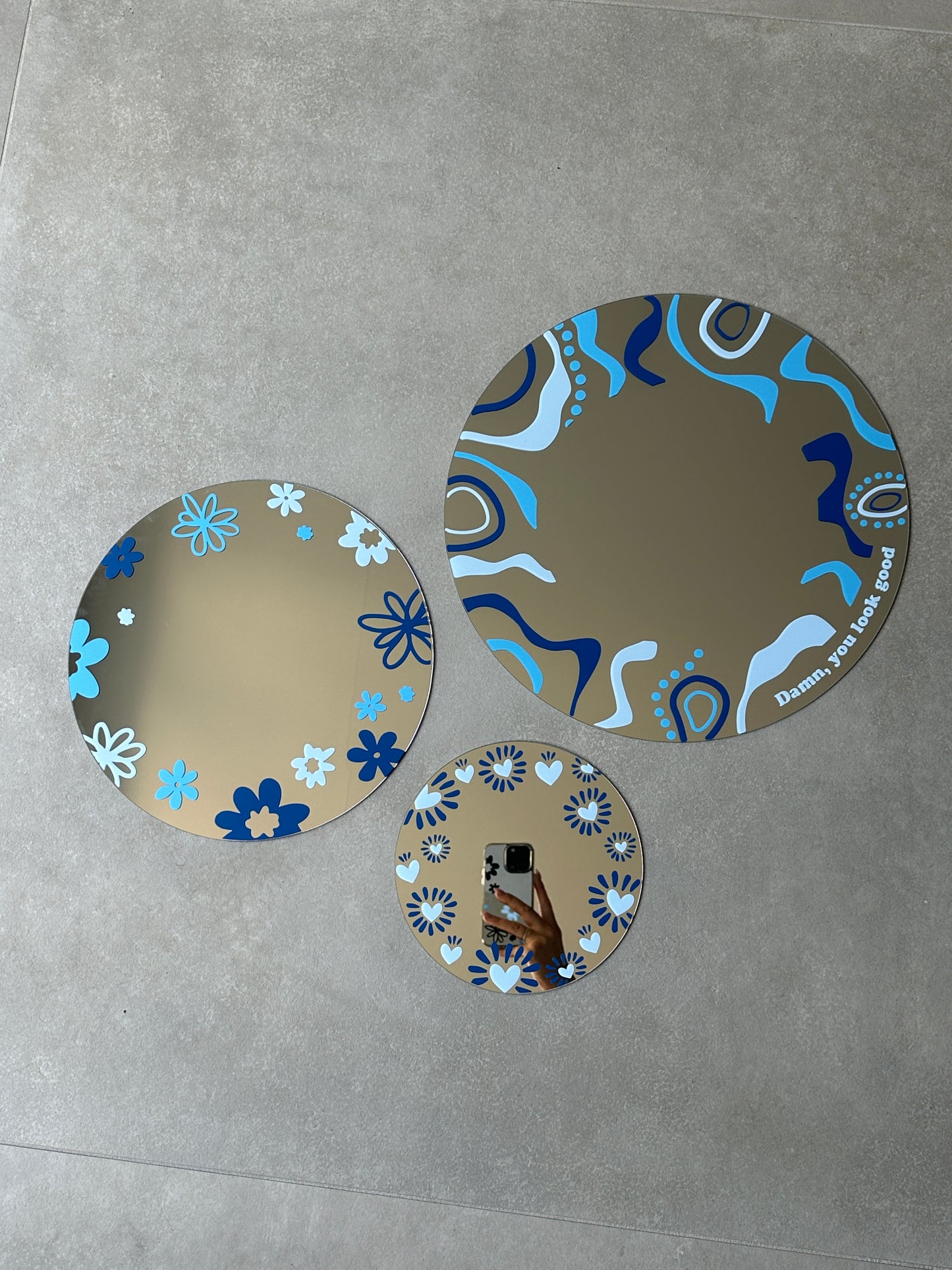 Damn, crazy wave mirror blue