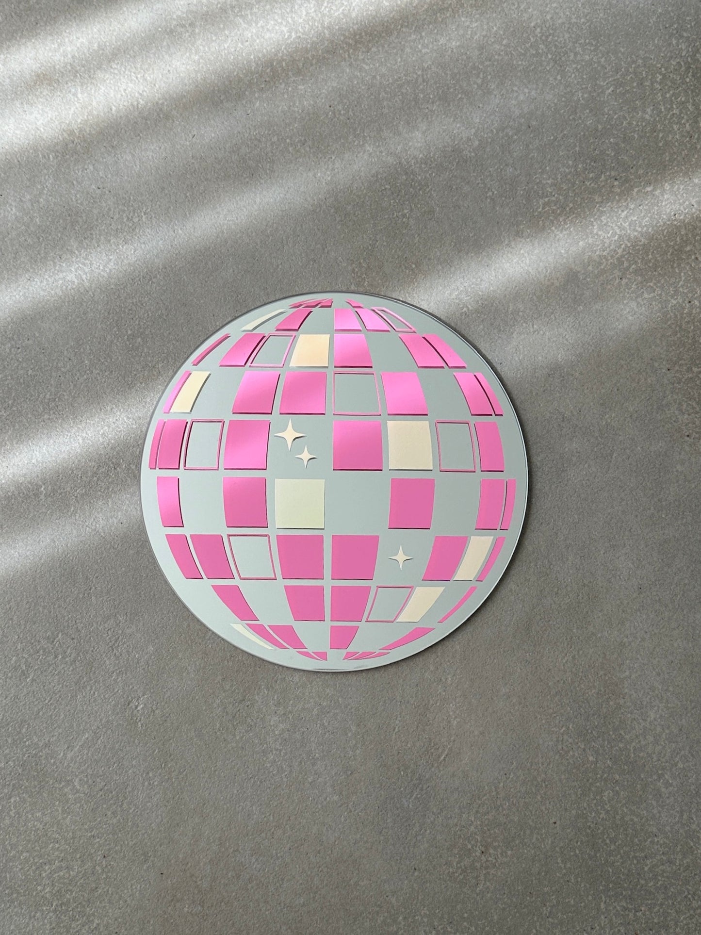 Discoball mirror pink