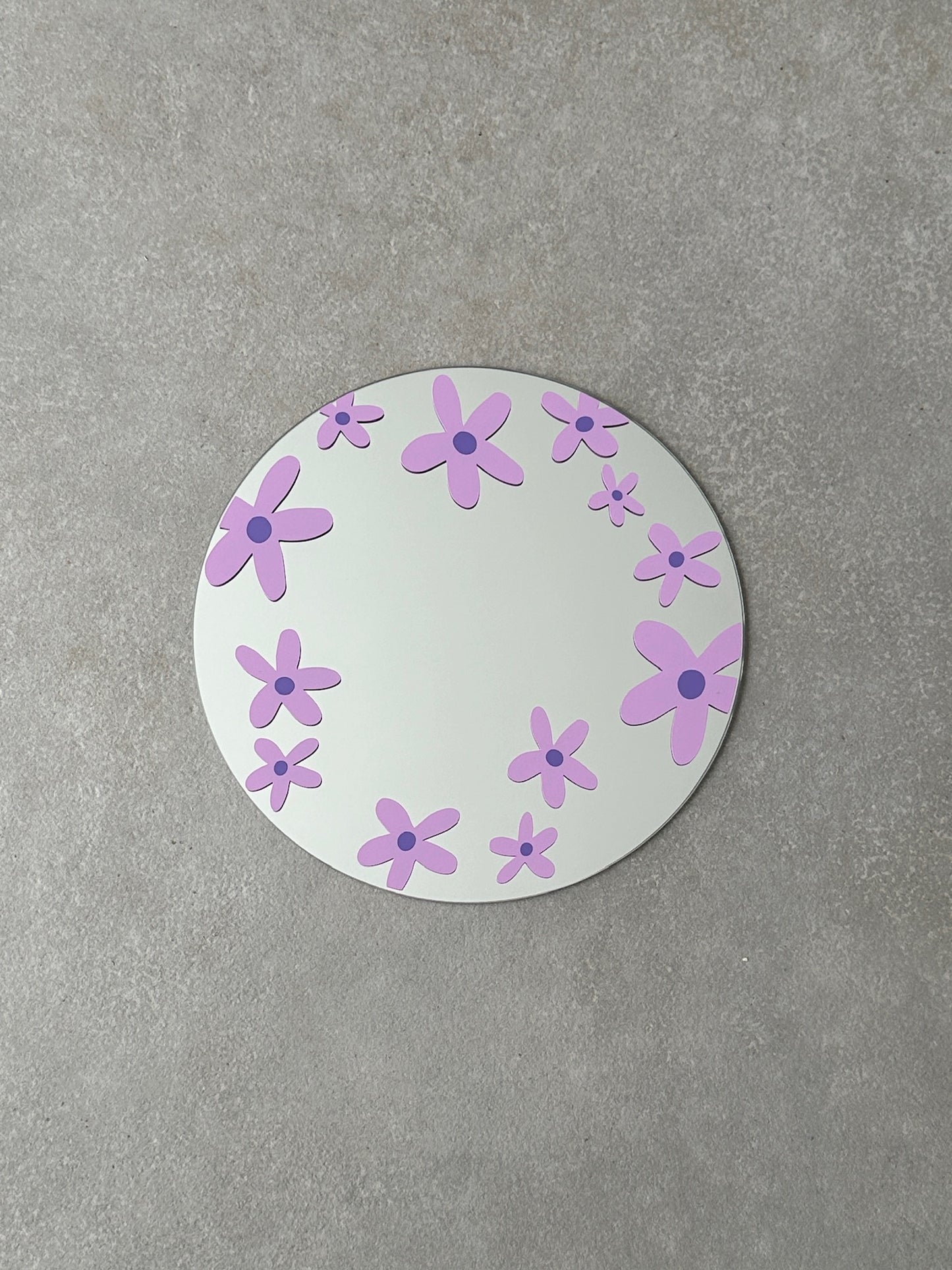 Flower field mirror lila purple